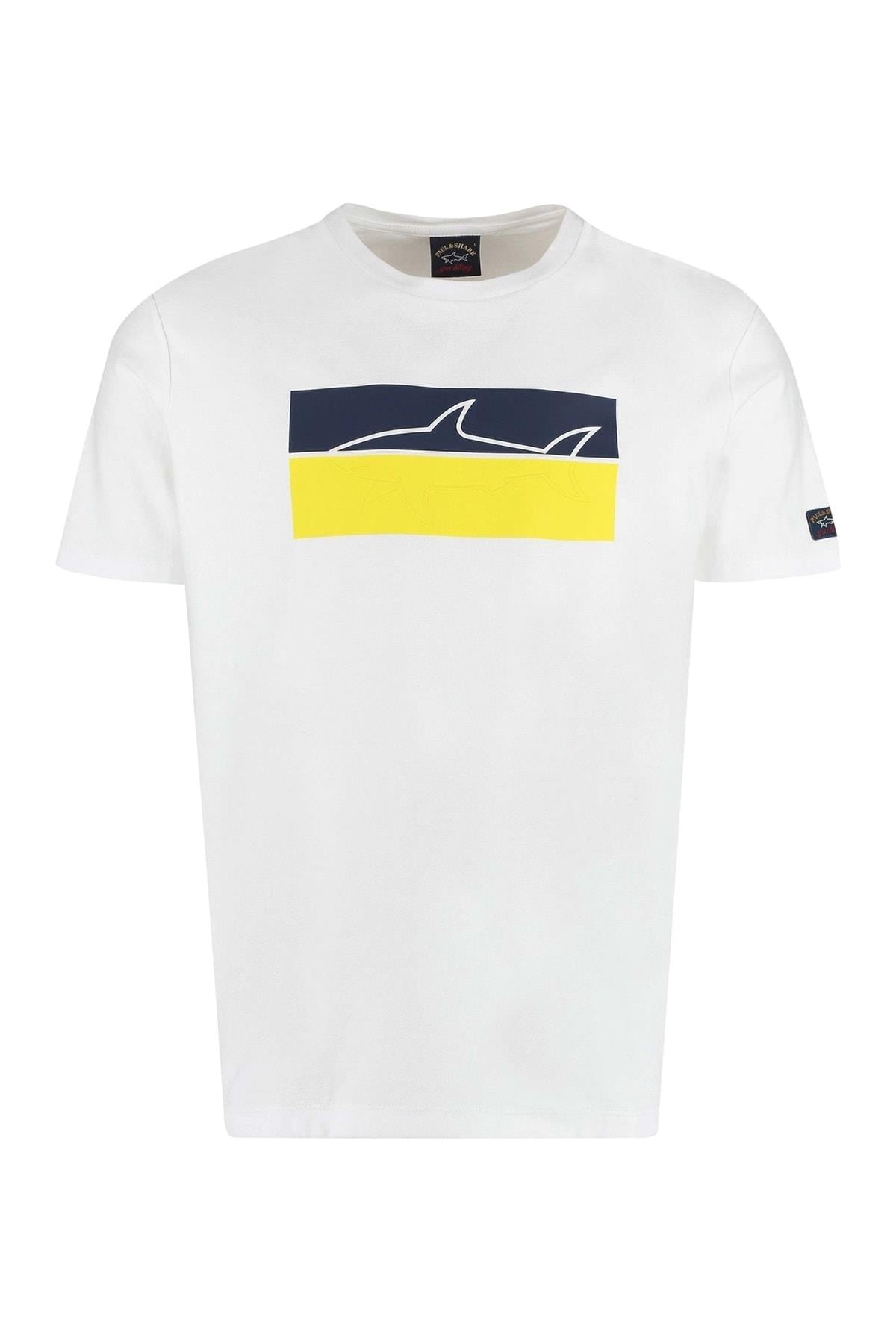 Paul Shark Paul Shark Erkek Pamuklu Bisiklet Yaka Kısa Kollu Siyah T-Shirt 23411073A-010
