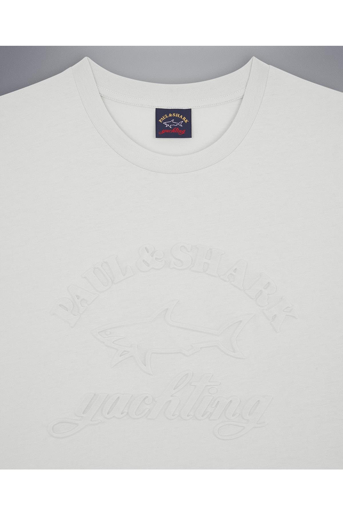 Paul Shark Paul Shark Erkek Pamuklu Bisiklet Yaka Kısa Kollu Yeşil T-Shirt 23411196-198