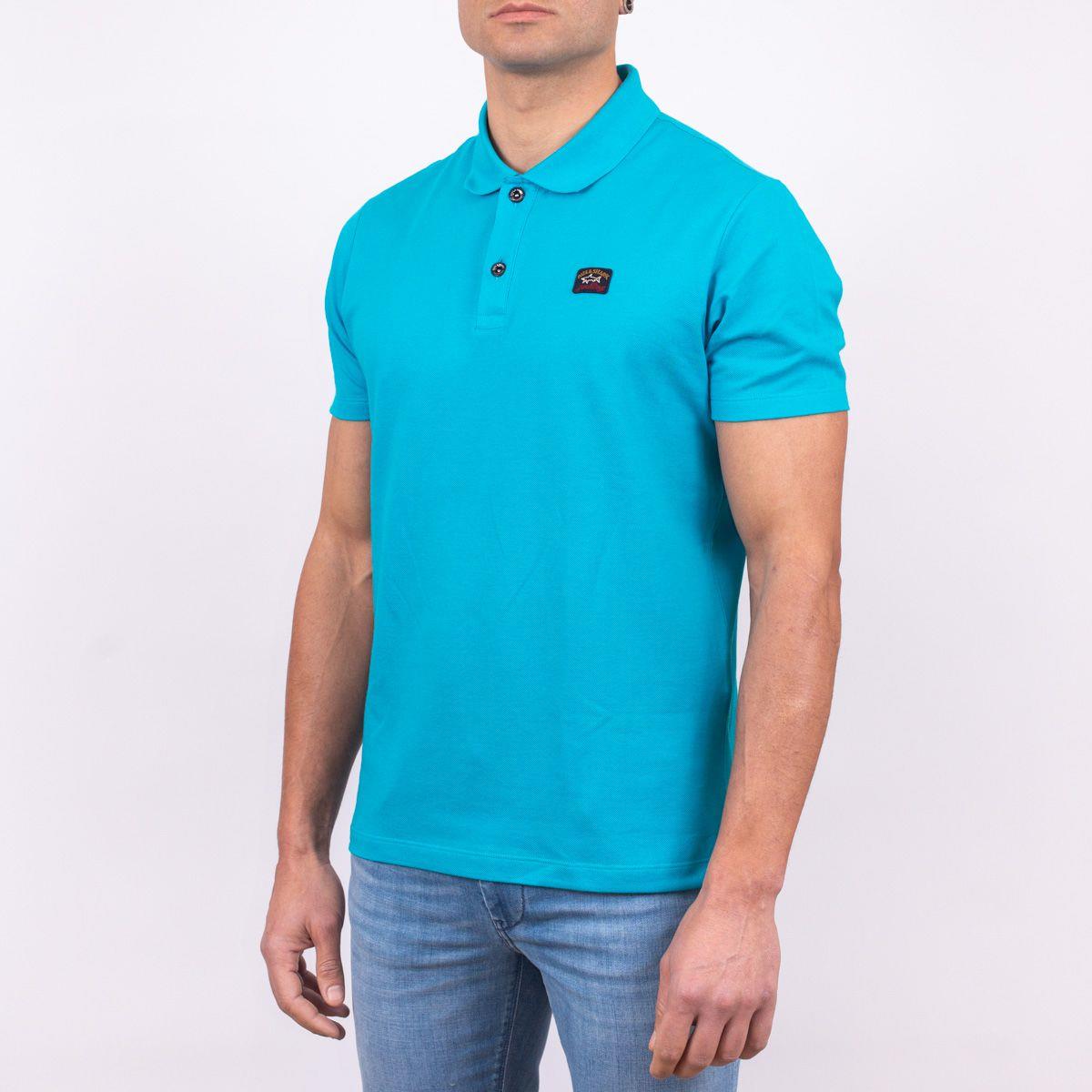 Paul Shark Paul Shark Erkek Pamuklu Kısa Kollu Günlük Mavi Polo Yaka T-Shirt COP1000-522
