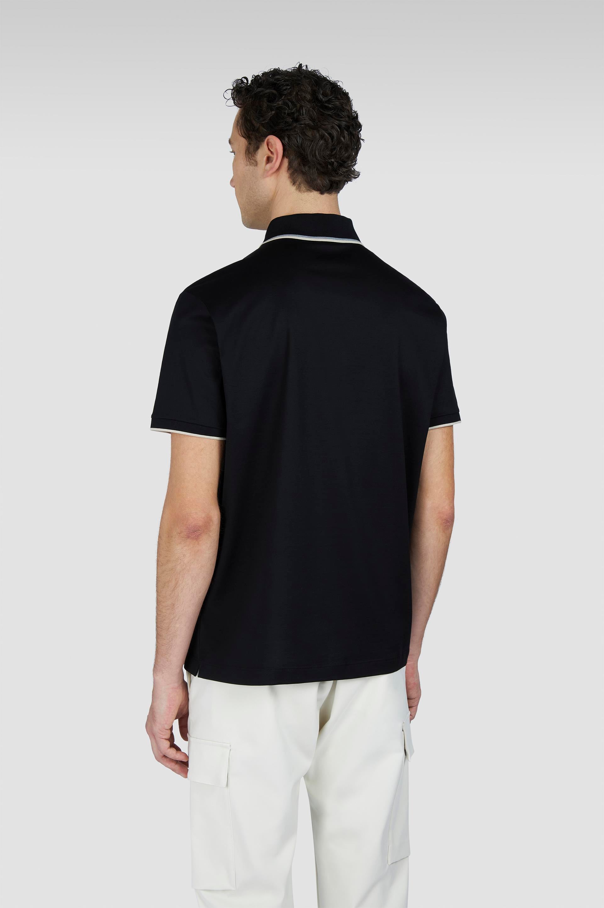 Paul Shark Paul Shark Erkek Pamuklu Marka Logolu Kısa Kollu Polo Yaka Siyah Polo Yaka T-Shirt 25411301-011