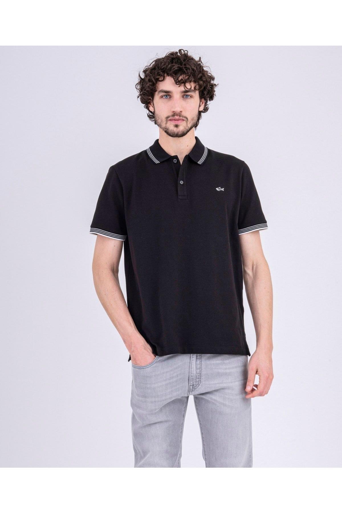 Paul Shark Paul Shark Erkek Pamuklu Polo Yakalı Rahat Kesim Günlük Kullanıma Uygun Lacivert Polo Yaka T-Shirt 22411251A-013