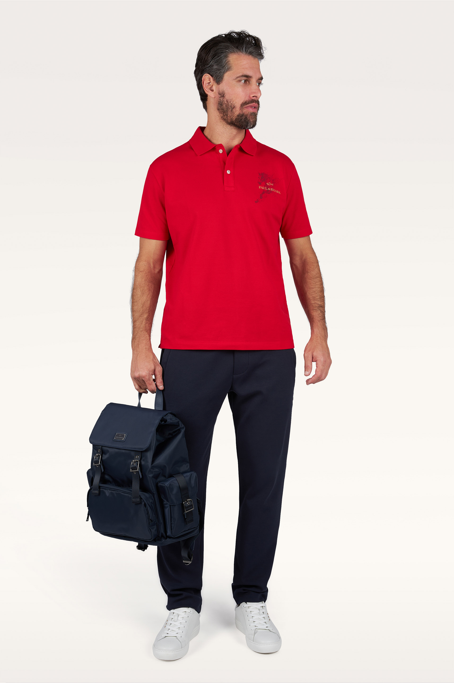 Paul Shark Paul Shark Erkek Pamuklu Regular Fit Normal Bel Daralan Paça Mavi-Gold Pantolon 26411815-50E