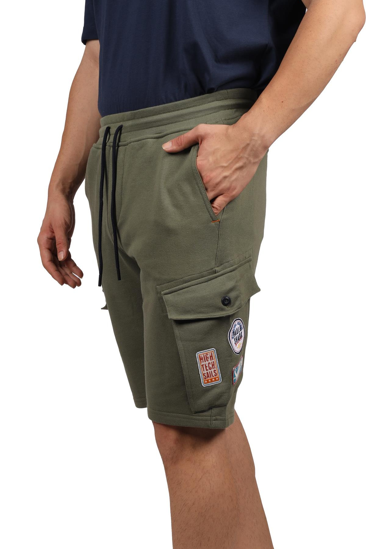 Paul Shark Paul Shark Erkek Pamuklu Regular Fit Düz Haki Şort 21411930-270