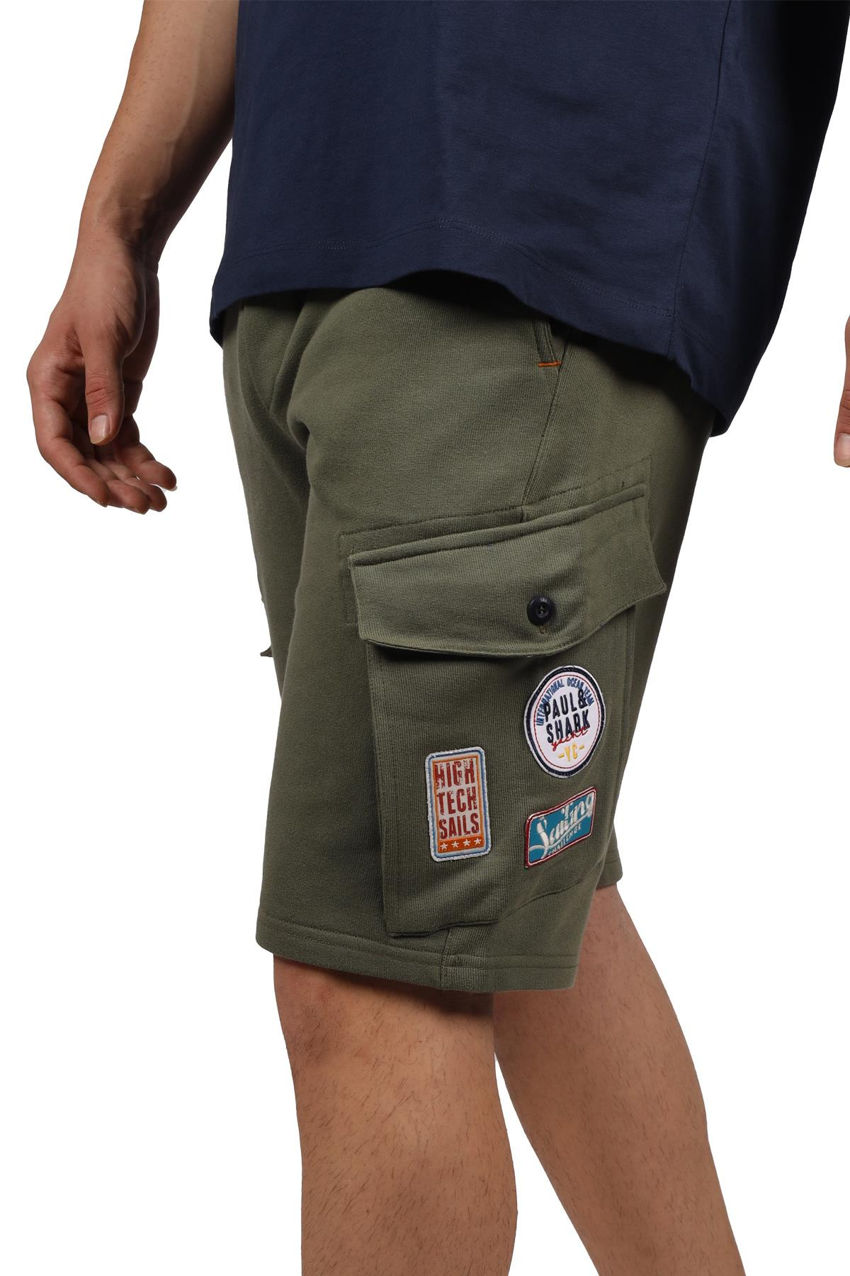 Paul Shark Paul Shark Erkek Pamuklu Regular Fit Düz Haki Şort 21411930-270