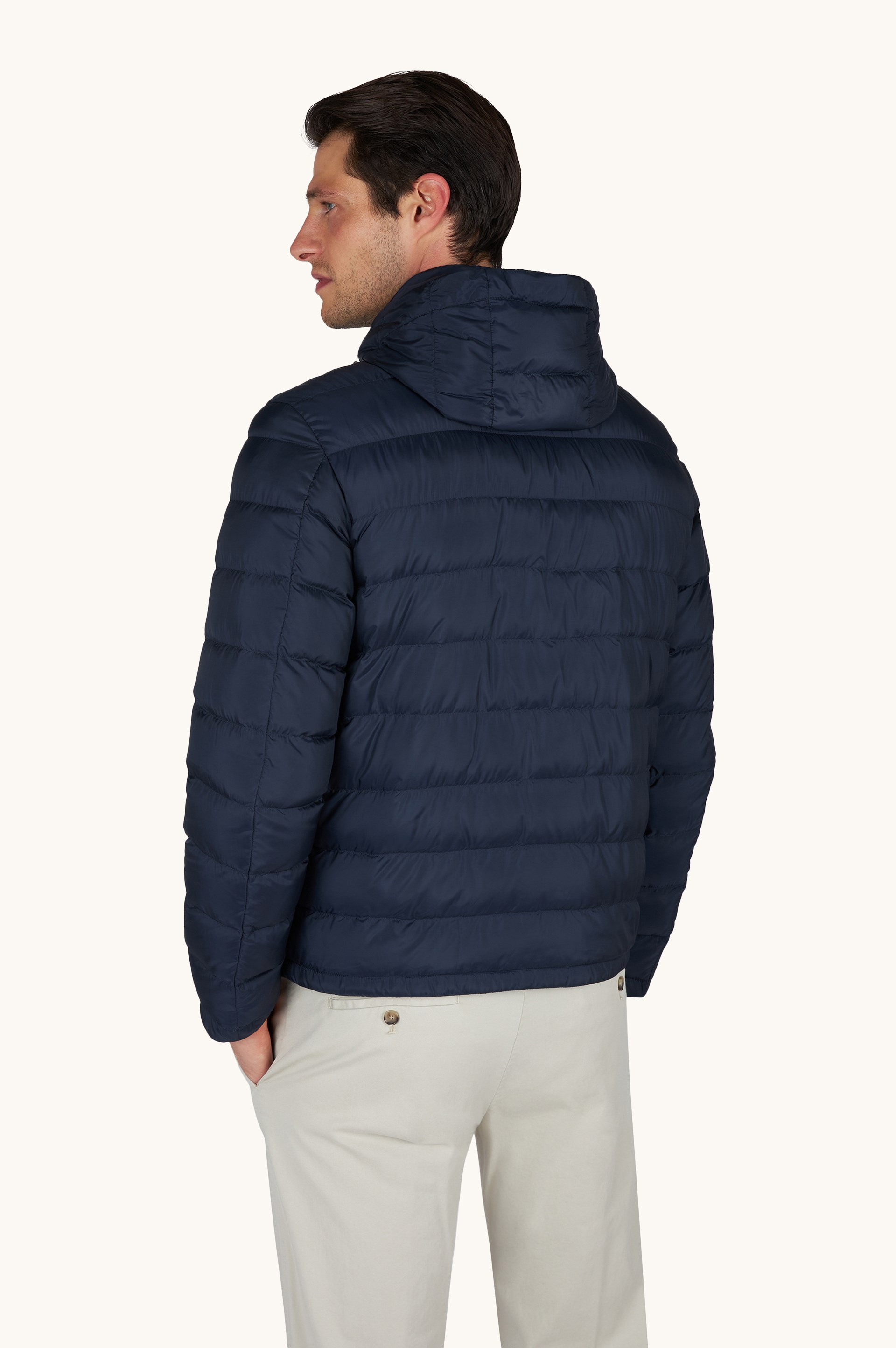 Paul Shark Paul Shark Erkek Pamuklu Regular Fit Kapitoneli Kapüşonlu Fermuarlı Lacivert Mont 99312008-013