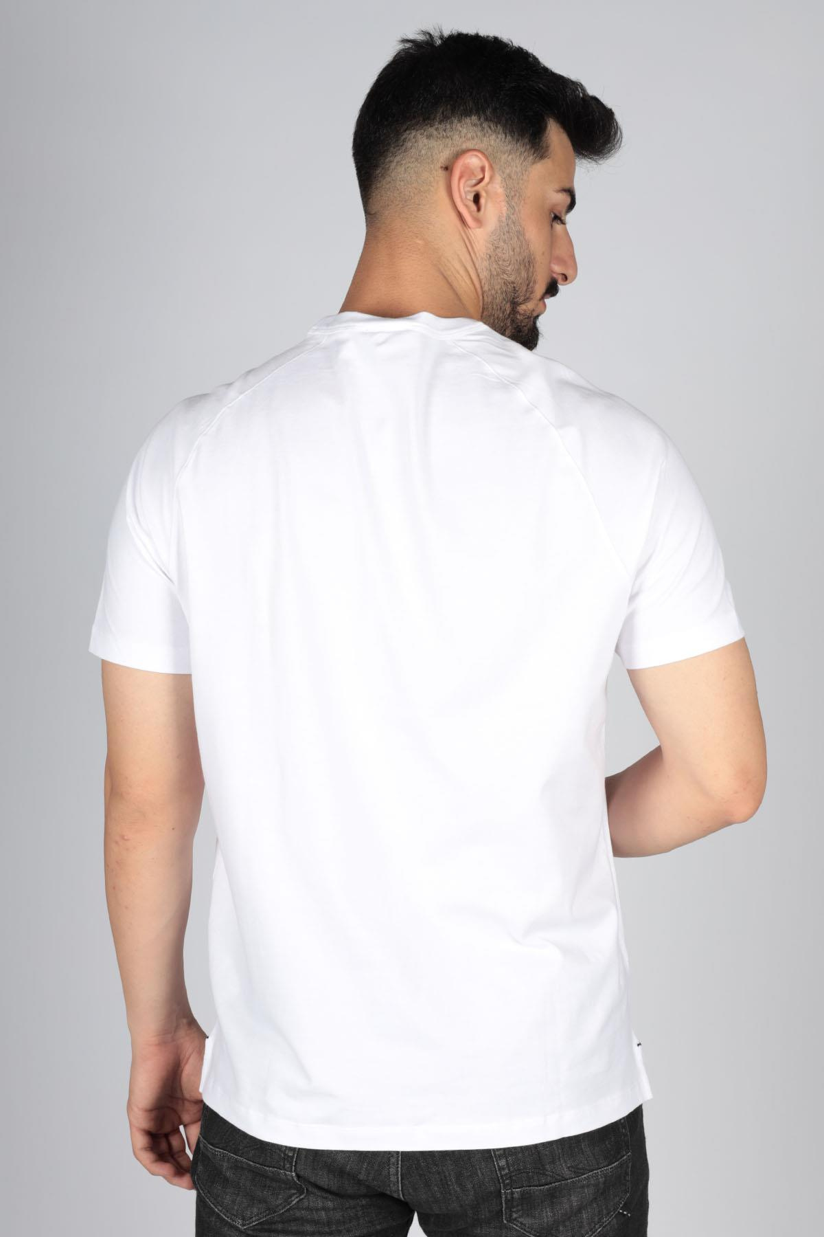 Paul Shark Paul Shark Erkek Pamuklu Regular Fit Düz Kısa Kollu Beyaz T-Shirt 23411018-010