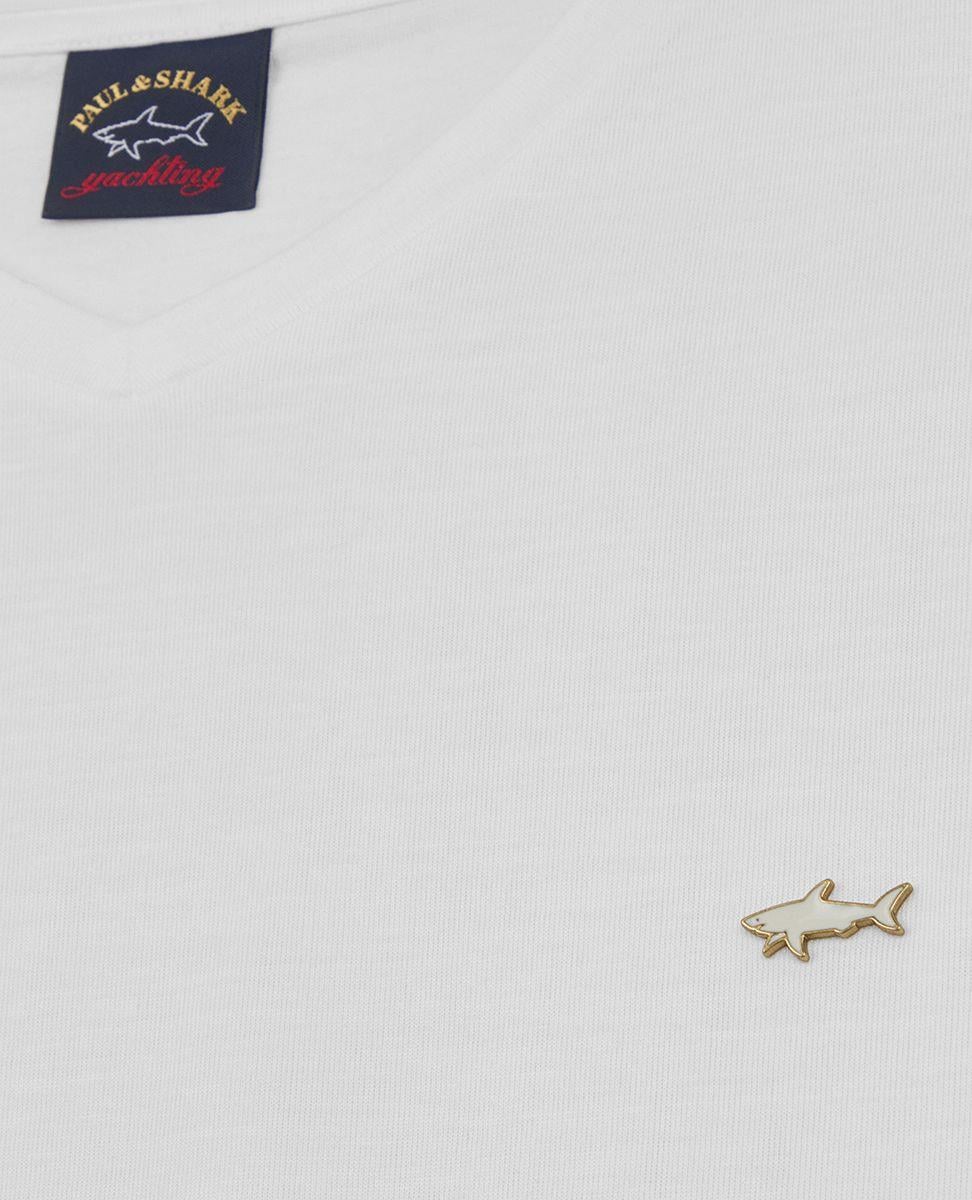 Paul Shark Paul Shark Erkek Pamuklu Regular Fit Düz Kısa Kollu Beyaz T-Shirt 23411020-010