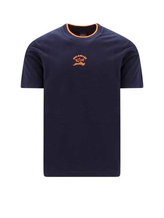 Paul Shark Paul Shark Erkek Pamuklu Regular Fit Düz Kısa Kollu Lacivert T-Shirt 23411053-013