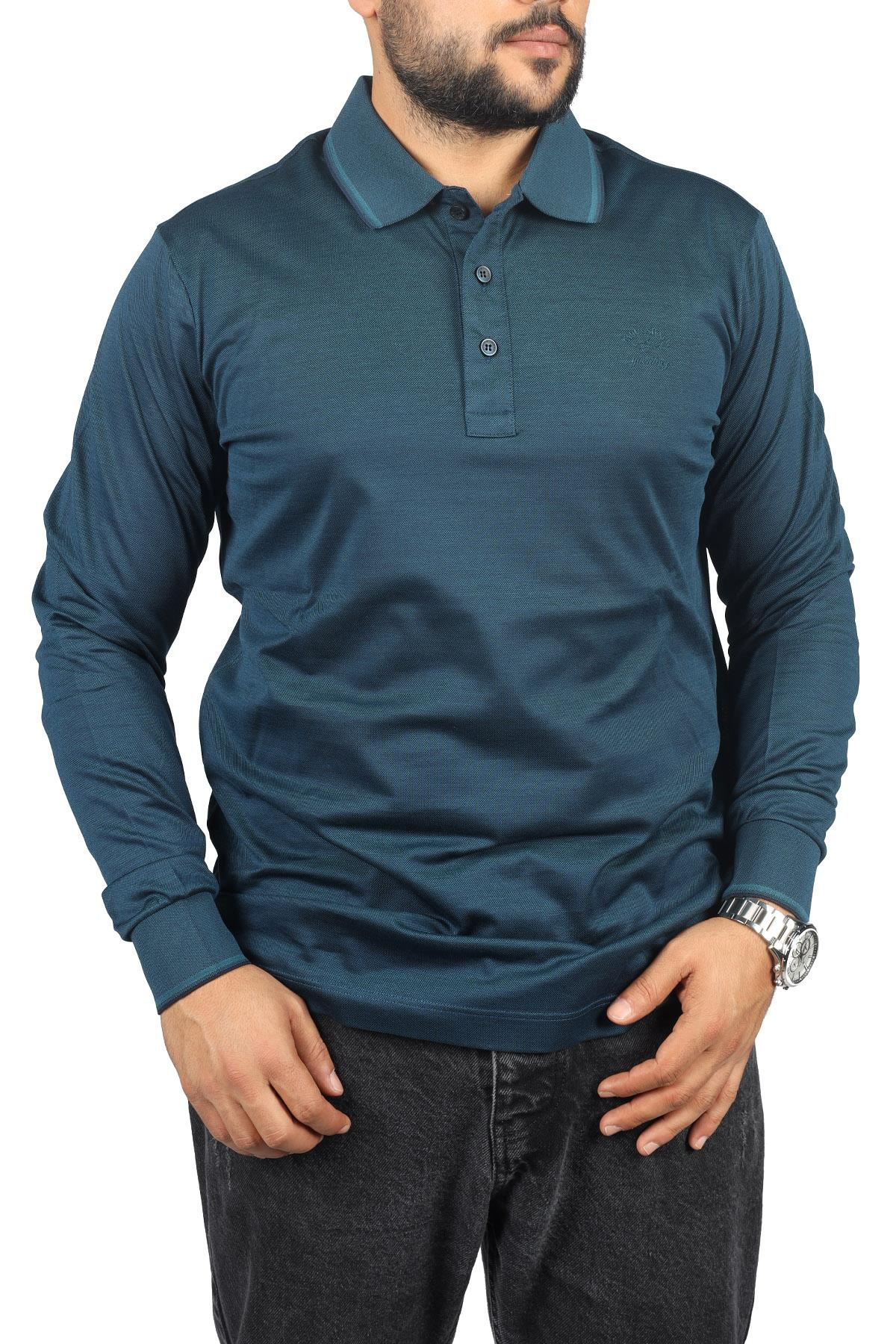 Paul Shark Paul Shark Erkek Polo Yaka Regular Fit Pamuklu Kısa Kollu Yeşil Polo Yaka T-Shirt 12311737-159