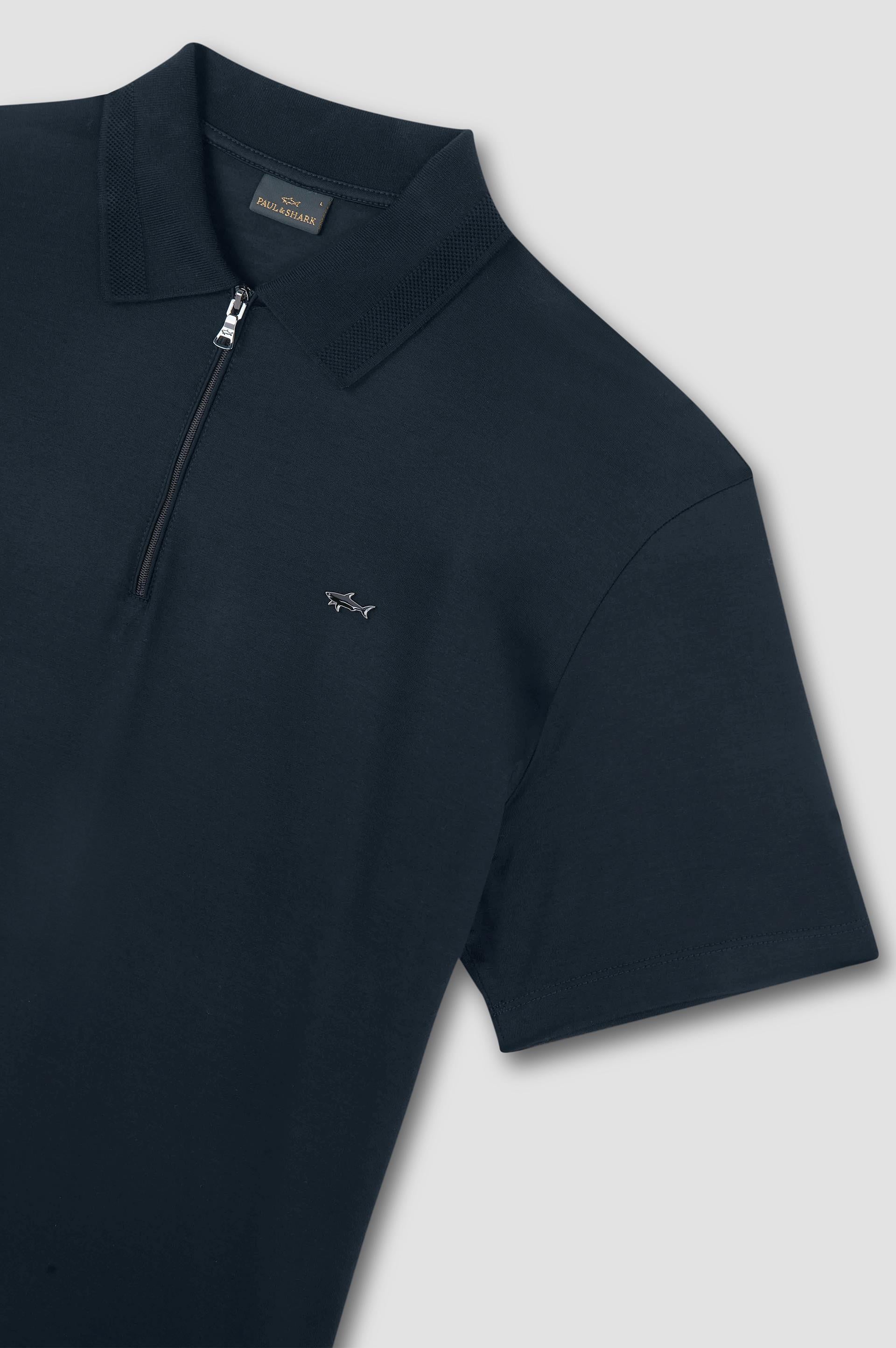 Paul Shark Paul Shark Erkek Polo Yaka Regular Fit Pamuklu Kısa Kollu Mavi Polo Yaka T-Shirt 24411249-13D