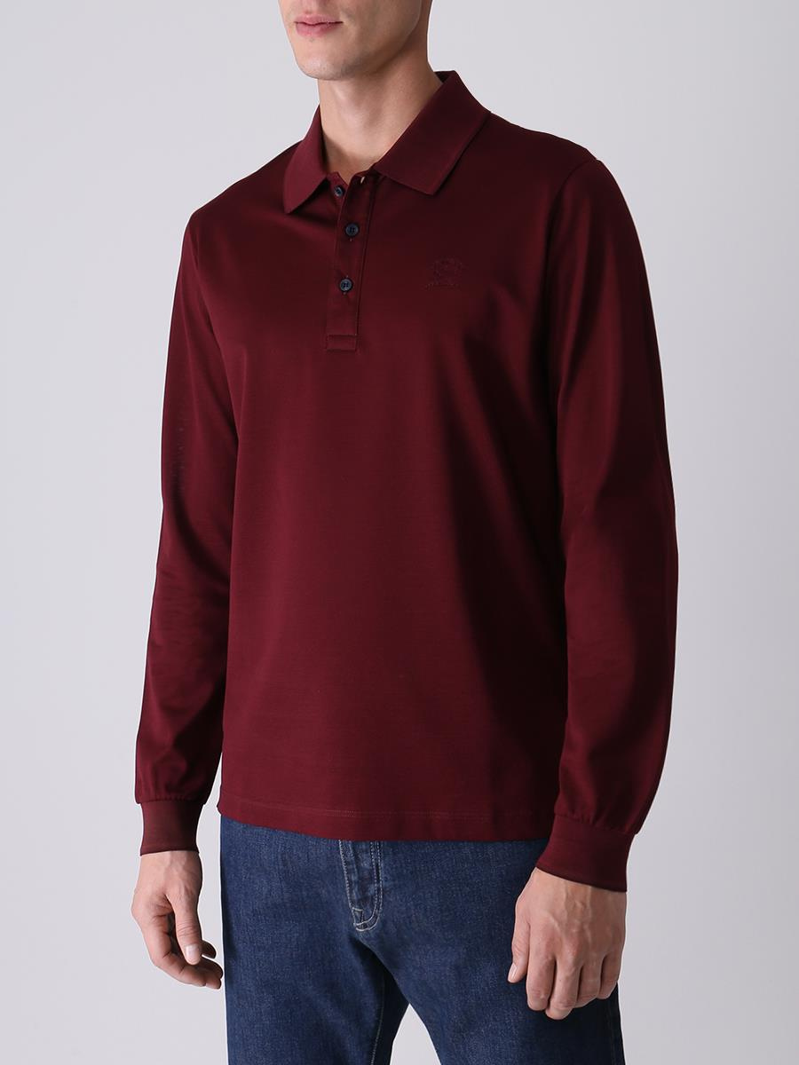 Paul Shark Paul Shark Erkek Polo Yaka Regular Fit Pamuklu Kısa Kollu Bordo Polo Yaka T-Shirt 12311737-237
