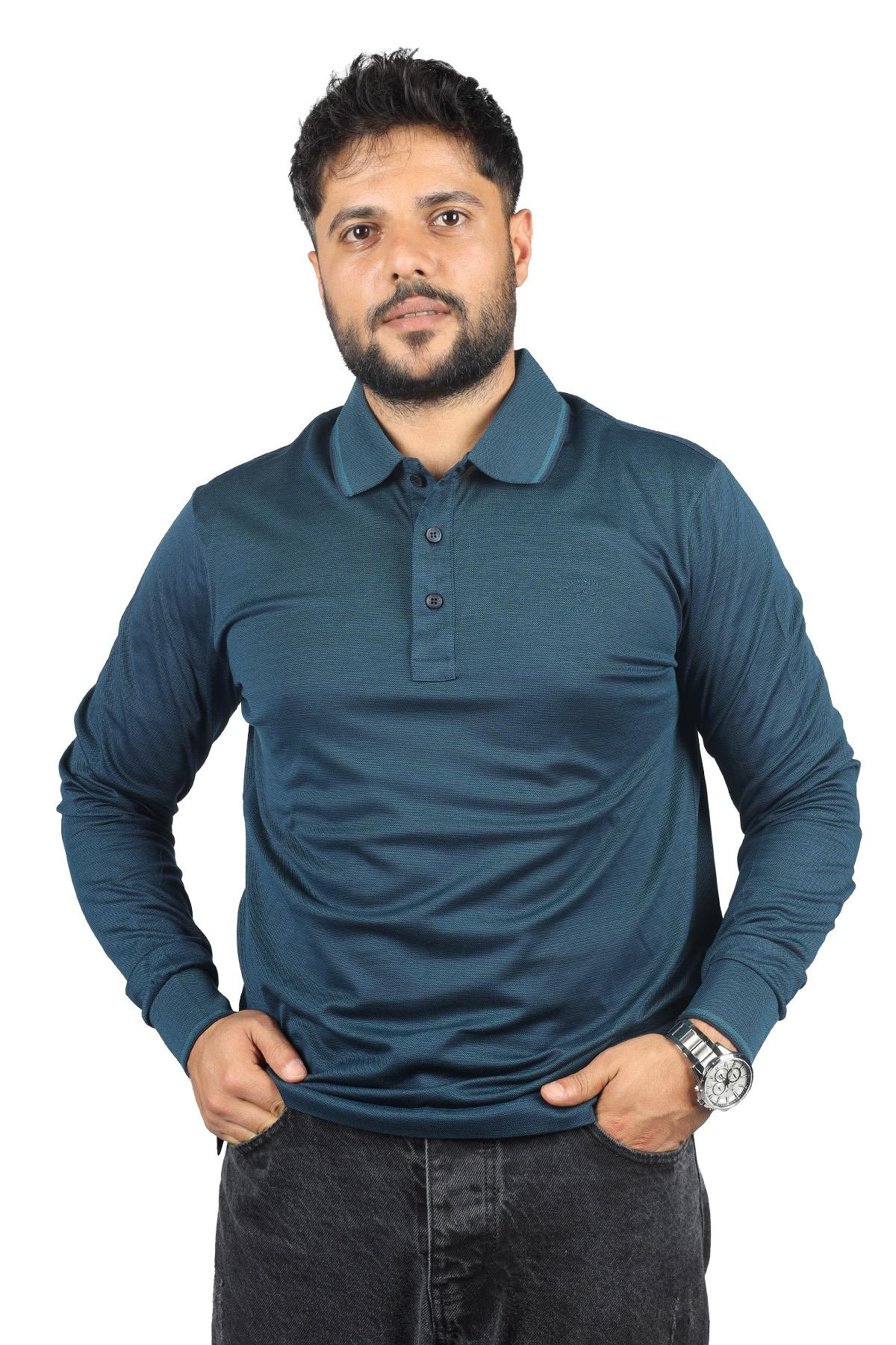 Paul Shark Paul Shark Erkek Polo Yaka Regular Fit Pamuklu Kısa Kollu Yeşil Polo Yaka T-Shirt 12311737-159