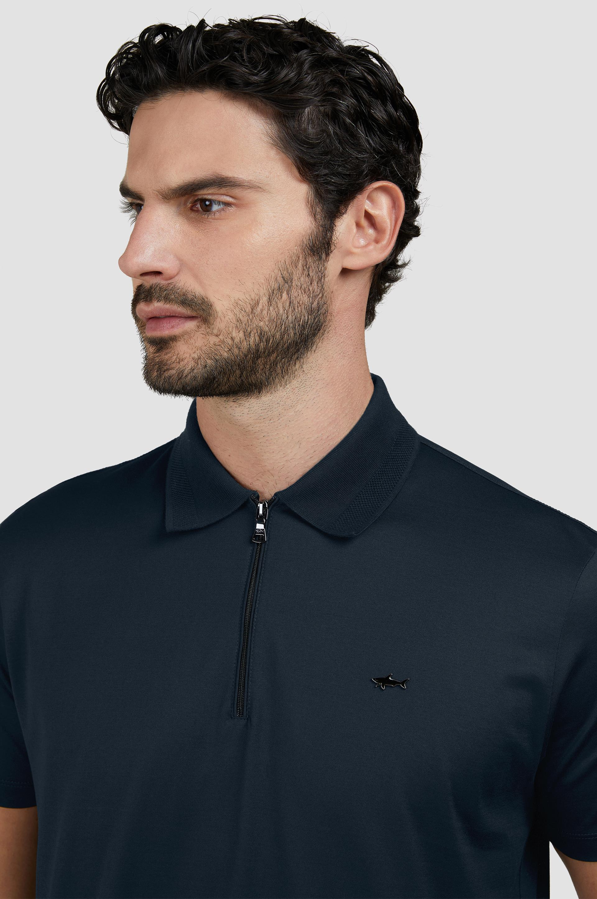 Paul Shark Paul Shark Erkek Polo Yaka Regular Fit Pamuklu Kısa Kollu Mavi Polo Yaka T-Shirt 24411249-13D