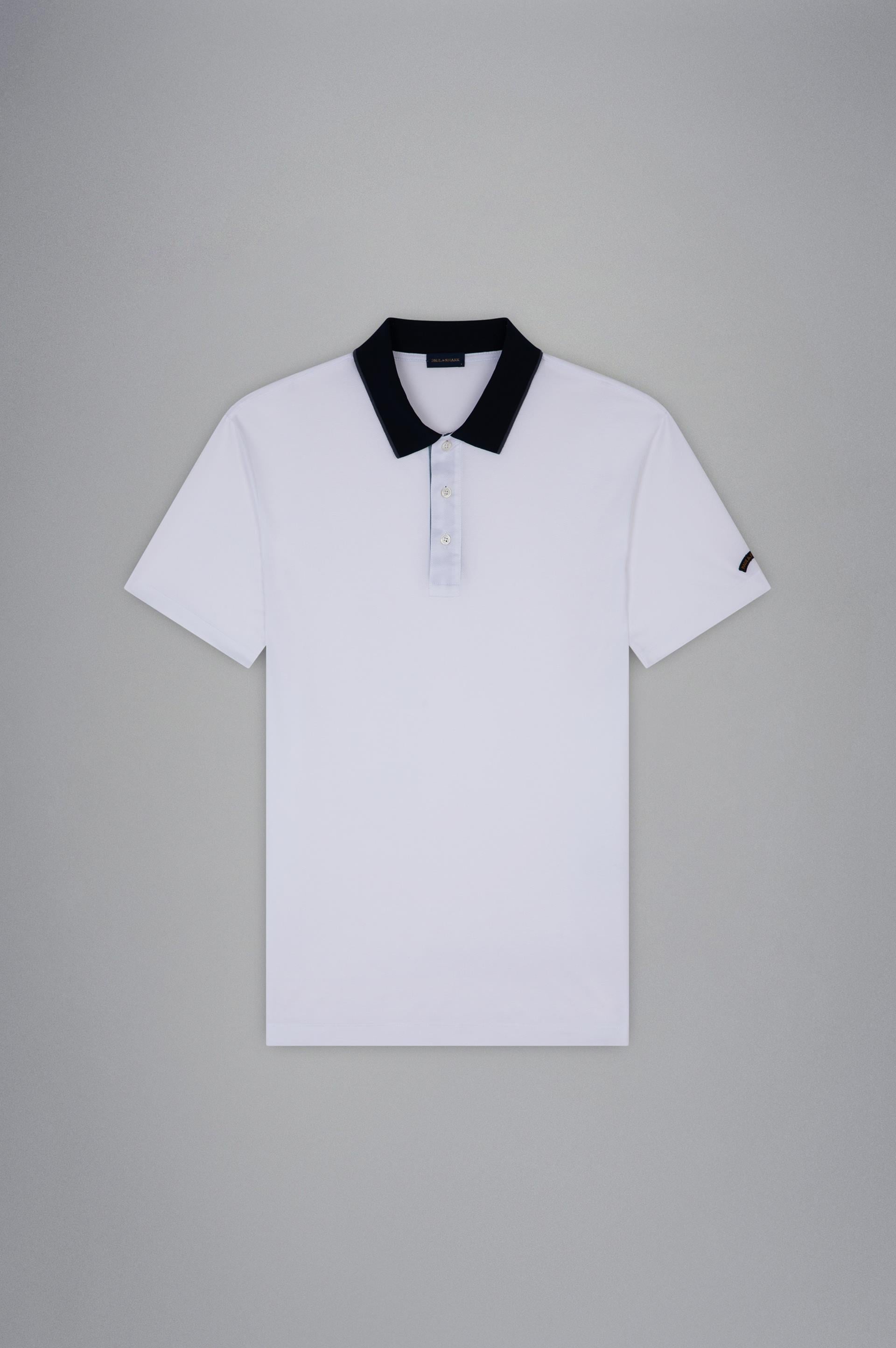 Paul Shark Paul Shark Erkek Polo Yaka Düğme Kapamalı Kısa Kollu Beyaz Polo Yaka T-Shirt 24411261-010