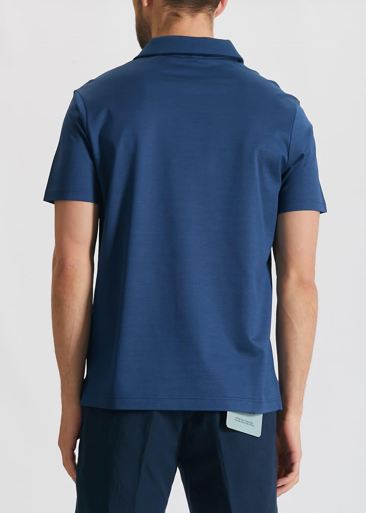 Paul Shark Paul Shark Erkek Polo Yaka Düğme Kapamalı Kısa Kollu Lacivert Polo Yaka T-Shirt 21411220-377