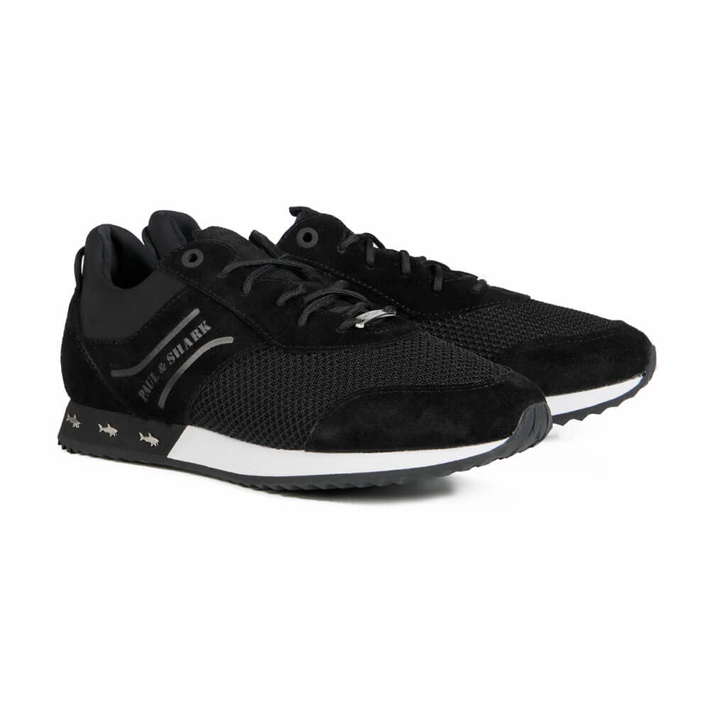 Paul Shark Paul Shark Erkek Rahat Taban File Detaylı Rahat Siyah Sneaker C0P8015-011