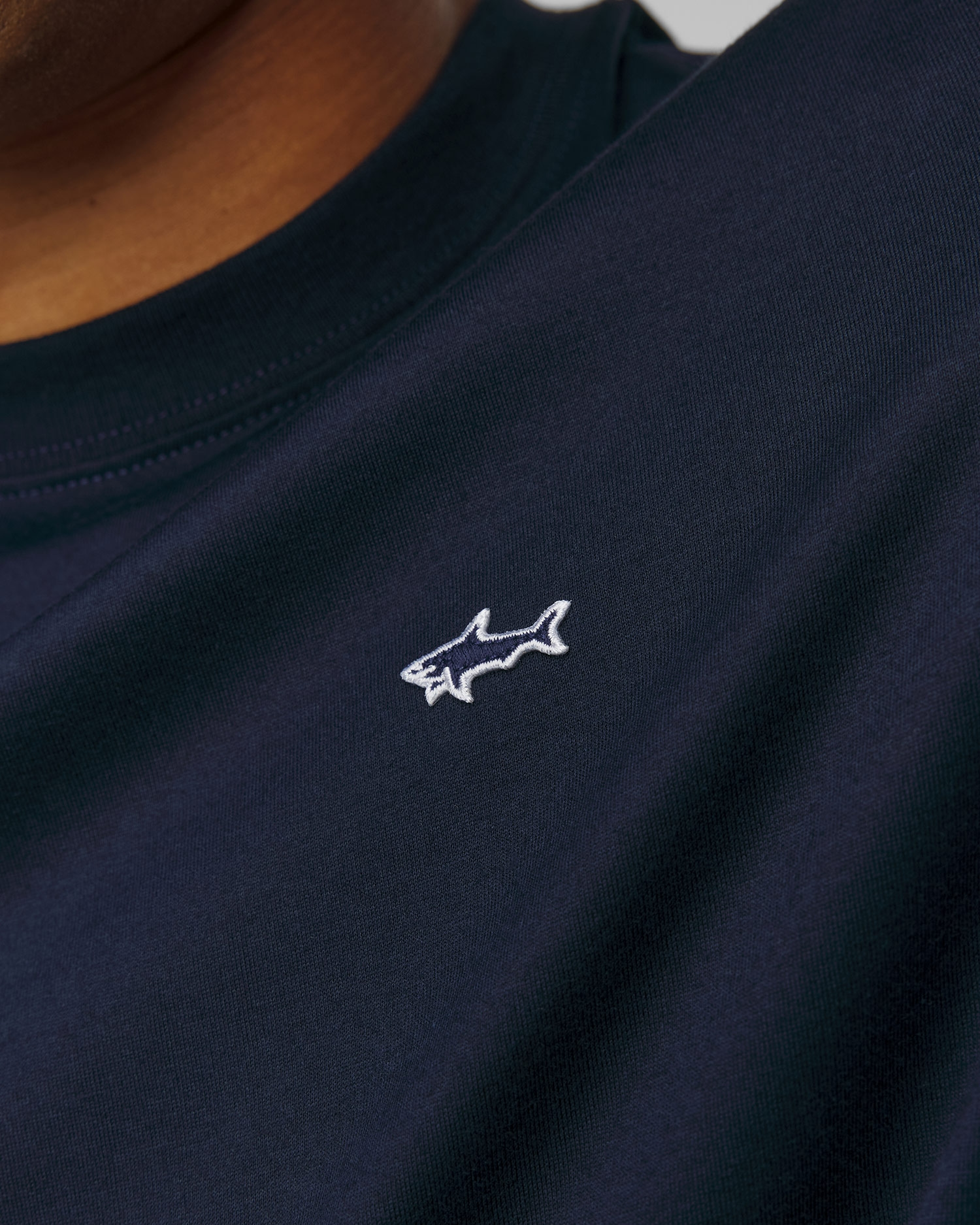 Paul Shark Paul Shark Erkek Regular Fit Ribanalı Yakalı Metalik Logo Detaylı Pamuklu Kısa Kollu Lacivert T-Shirt 99311005-013