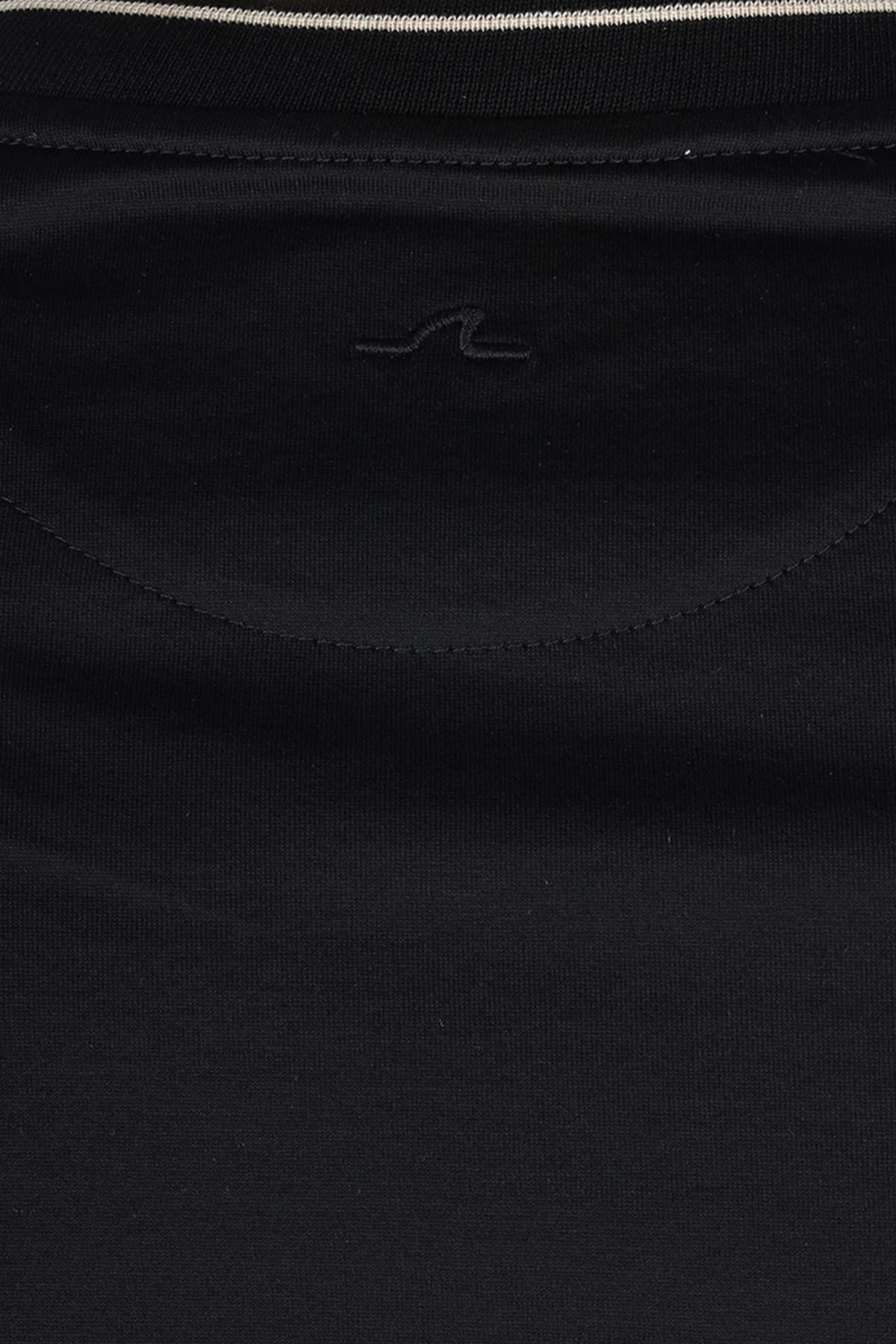 Paul Shark Paul Shark Erkek Regular Fit Yuvarlak Yaka %100 Pamuklu Kısa Kollu Siyah T-Shirt 25411025-011