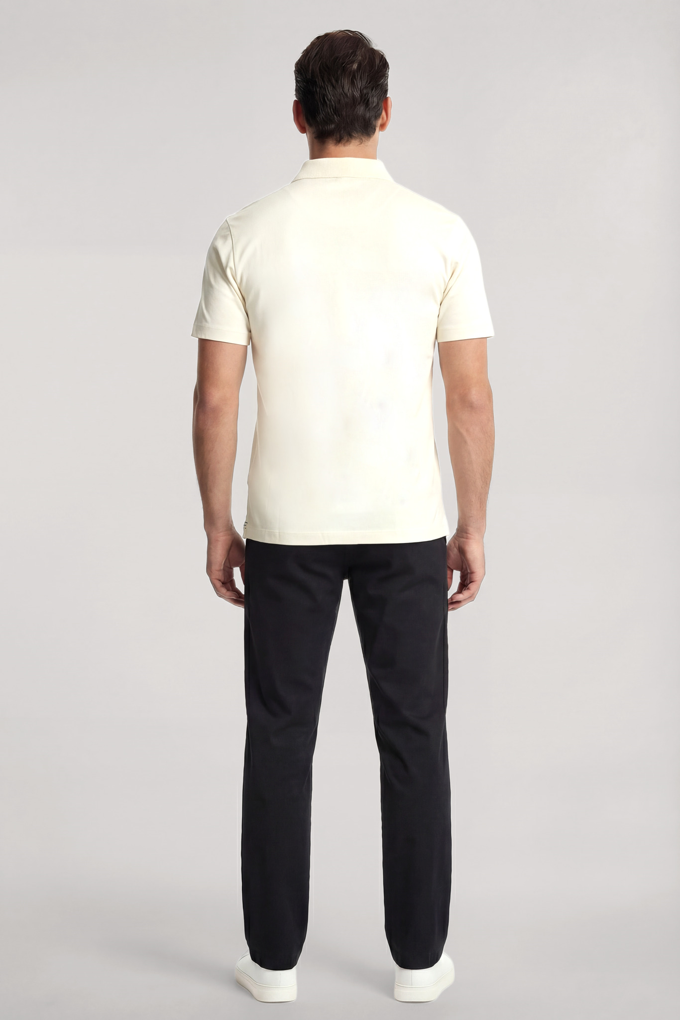 Paul Shark Paul Shark Erkek Regular Fit %100 Pamuklu Logo Detaylı Kısa Kollu Beyaz Polo Yaka T-Shirt 26411236-108