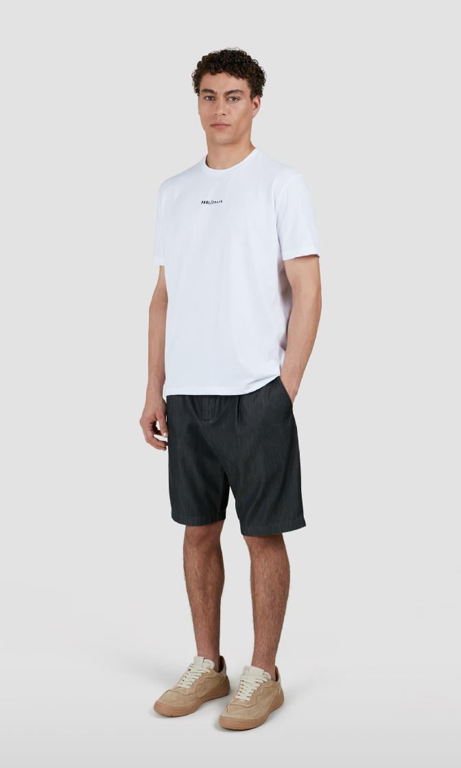 Paul Shark Paul Shark Erkek Regular Fit Yuvarlak Yaka İnce %100 Pamuklu Kısa Kollu Beyaz T-Shirt 25411060-010
