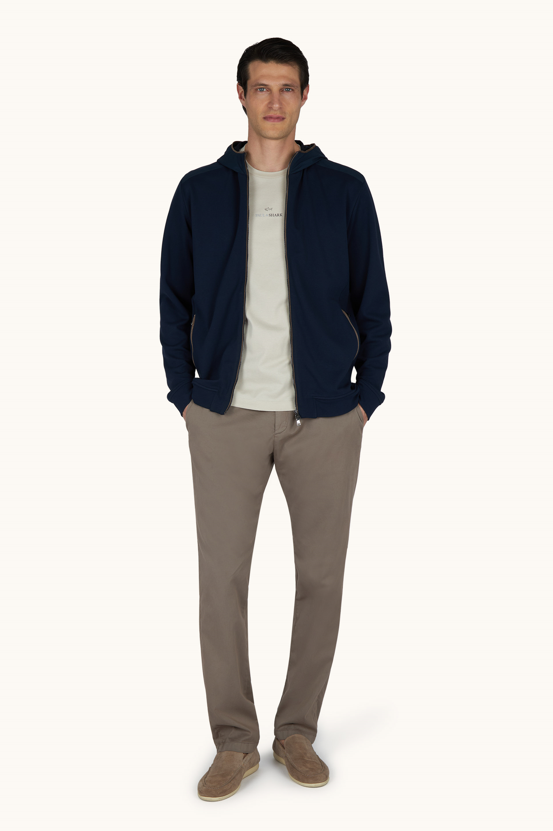Paul Shark Paul Shark Erkek Regular Fit Normal Bel Daralan Paça Pamuklu Haki Pantolon 25414043-090