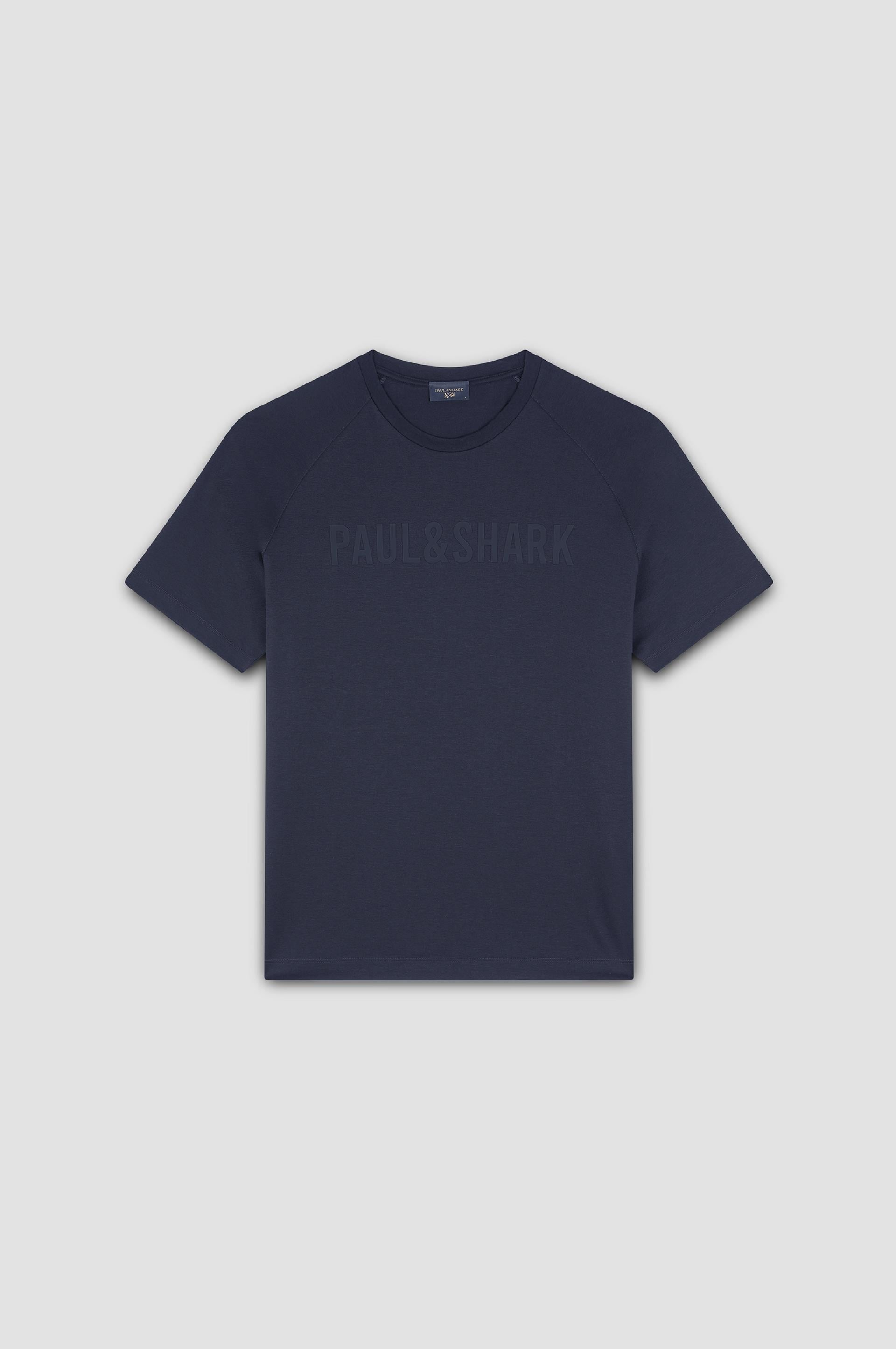 Paul Shark Paul Shark Erkek Regular Fit Yuvarlak Yaka Kısa Kollu Pamuklu Lacivert T-Shirt 25411056-013