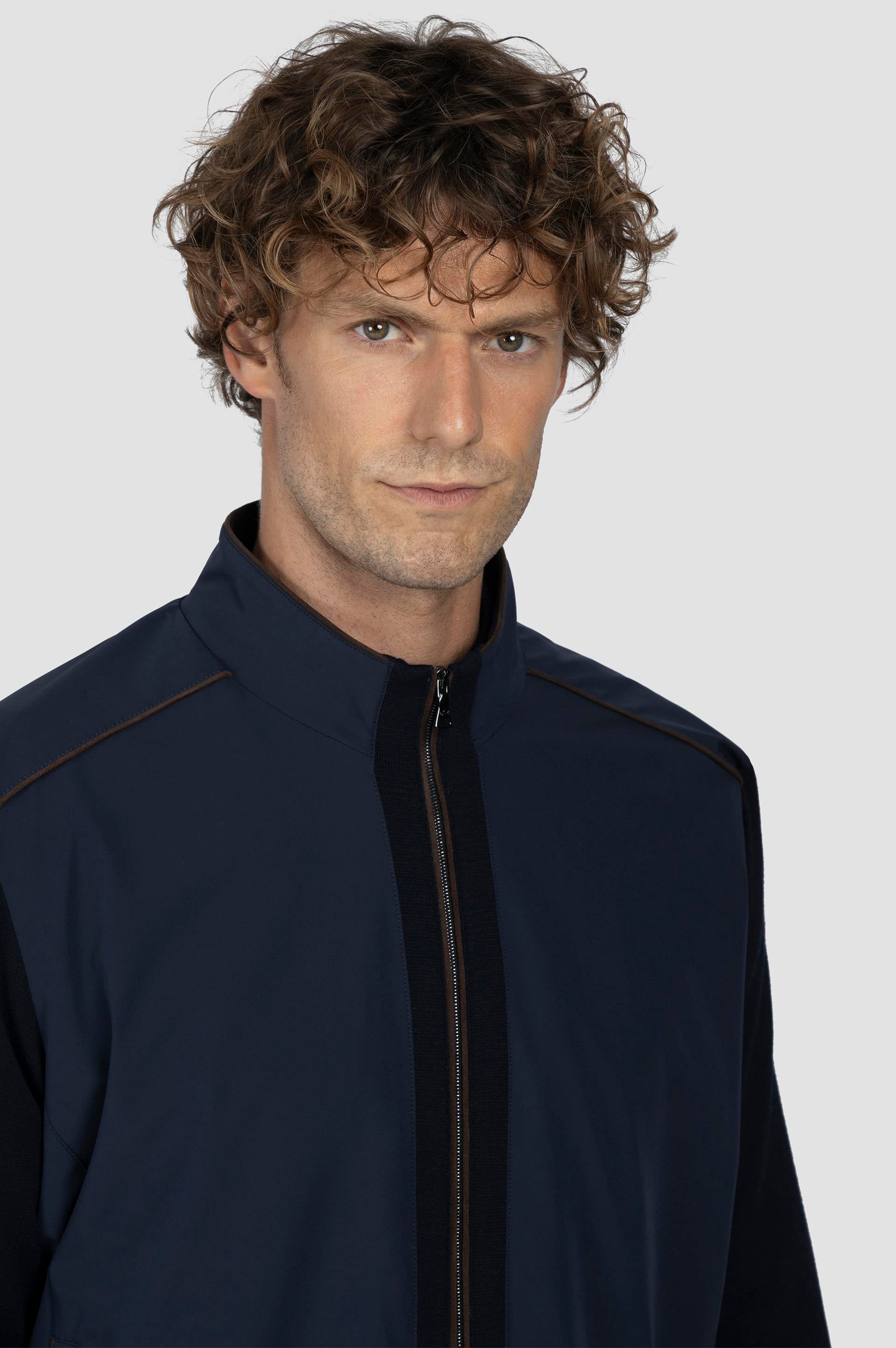 Paul Shark Paul Shark Erkek Regular Fit Dik Yaka Saf Yün İçerikli Uzun Kollu Lacivert Triko 15311268-050