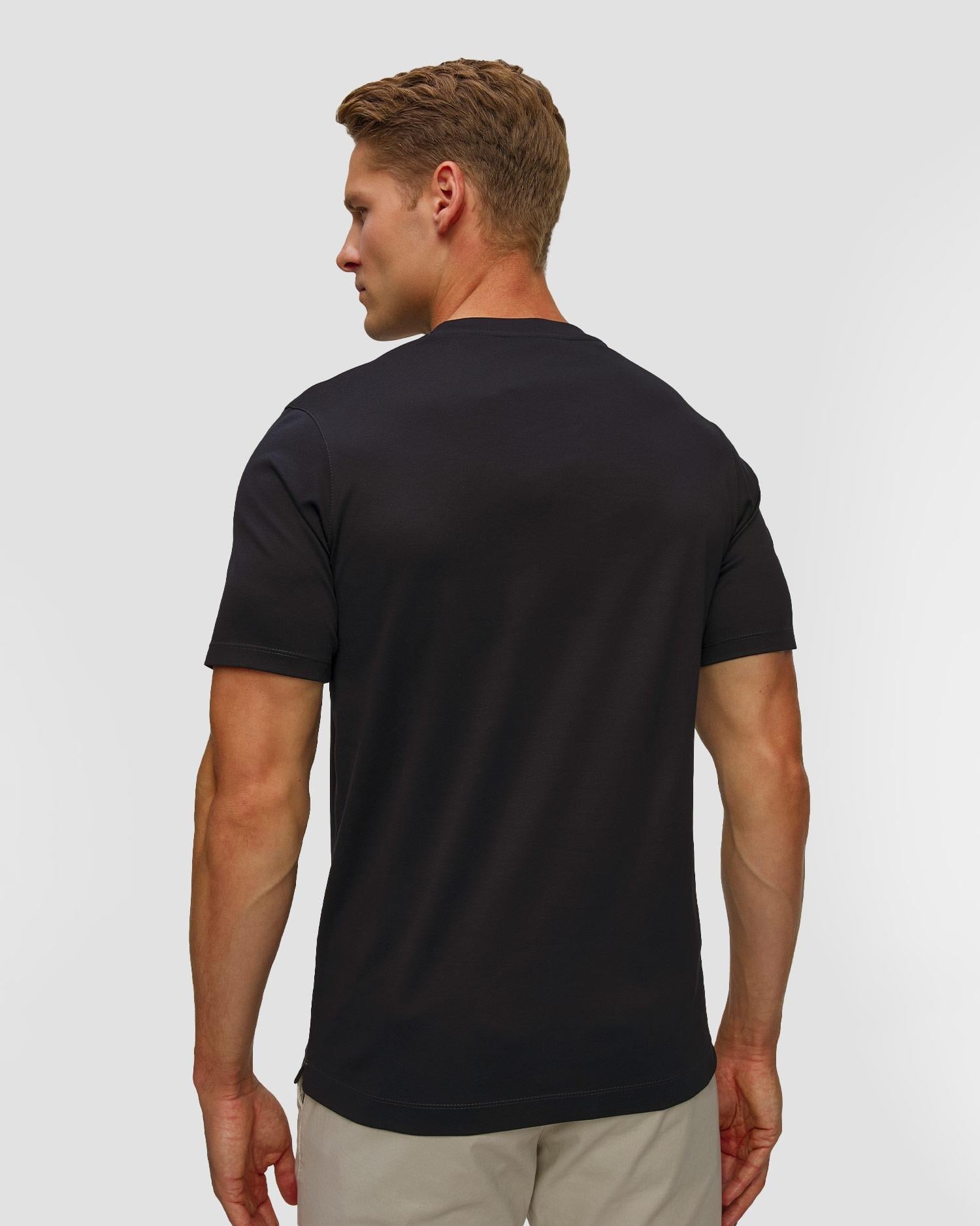 Paul Shark Paul Shark Erkek Regular Fit Yuvarlak Yakalı %100 Pamuklu Shark Logolu Kısa Kollu Lacivert-Gümüş T-Shirt 15311610-50F