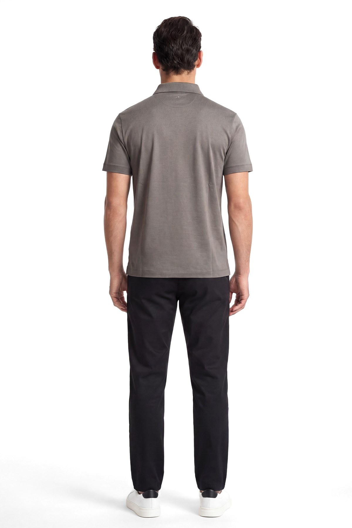 Paul Shark Paul Shark Erkek Regular Fit Logo Detaylı Pamuklu Kısa Kollu Kahverengi Polo Yaka T-Shirt 26411262SM-323