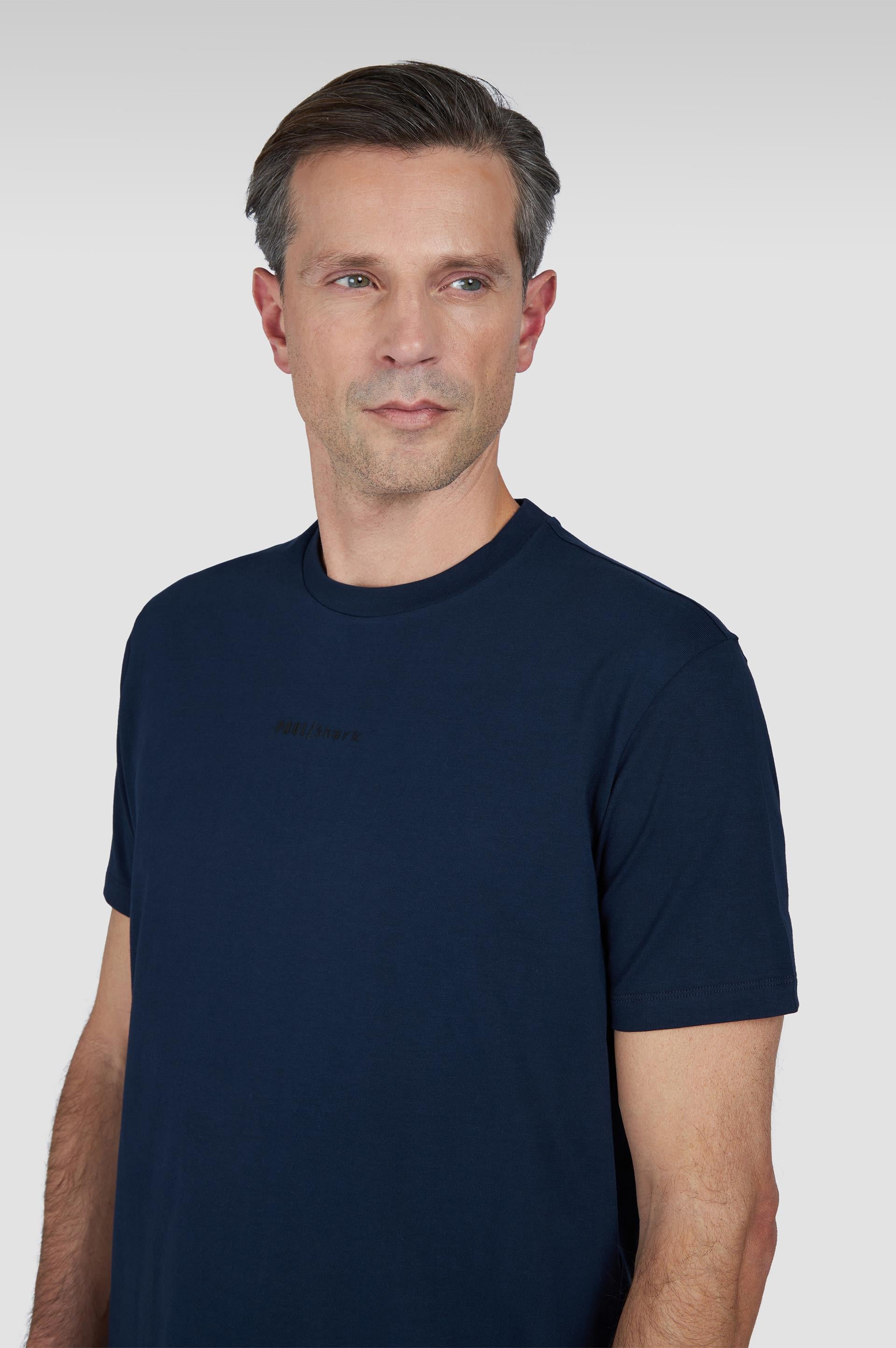 Paul Shark Paul Shark Erkek Regular Fit Yuvarlak Yaka İnce %100 Pamuklu Kısa Kollu Lacivert T-Shirt 25411060-013