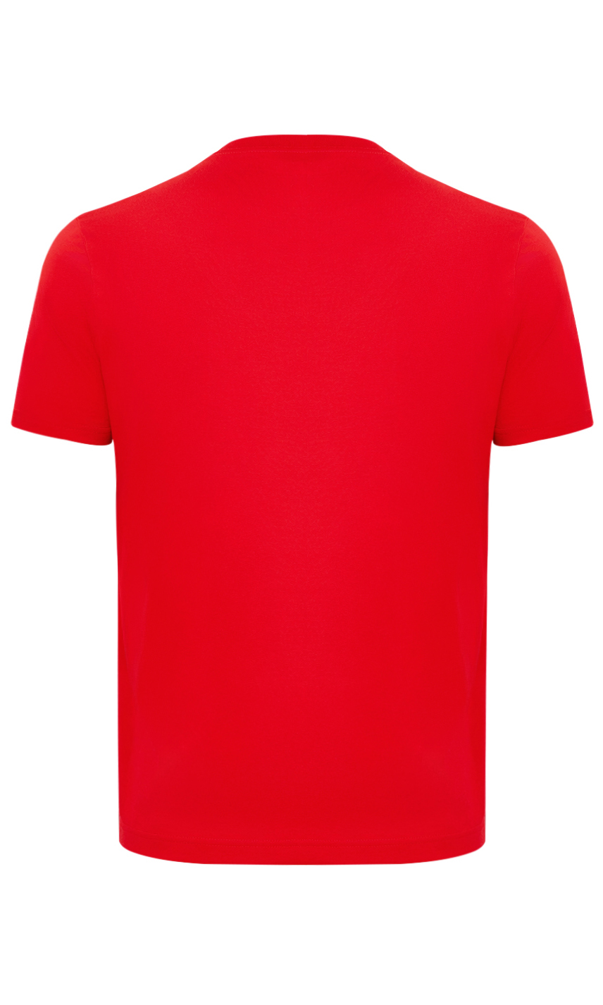 Paul Shark Paul Shark Erkek Regular Fit Ribanalı Yakalı Metalik Logo Detaylı Pamuklu Kısa Kollu Kırmızı T-Shirt 99311005A-577