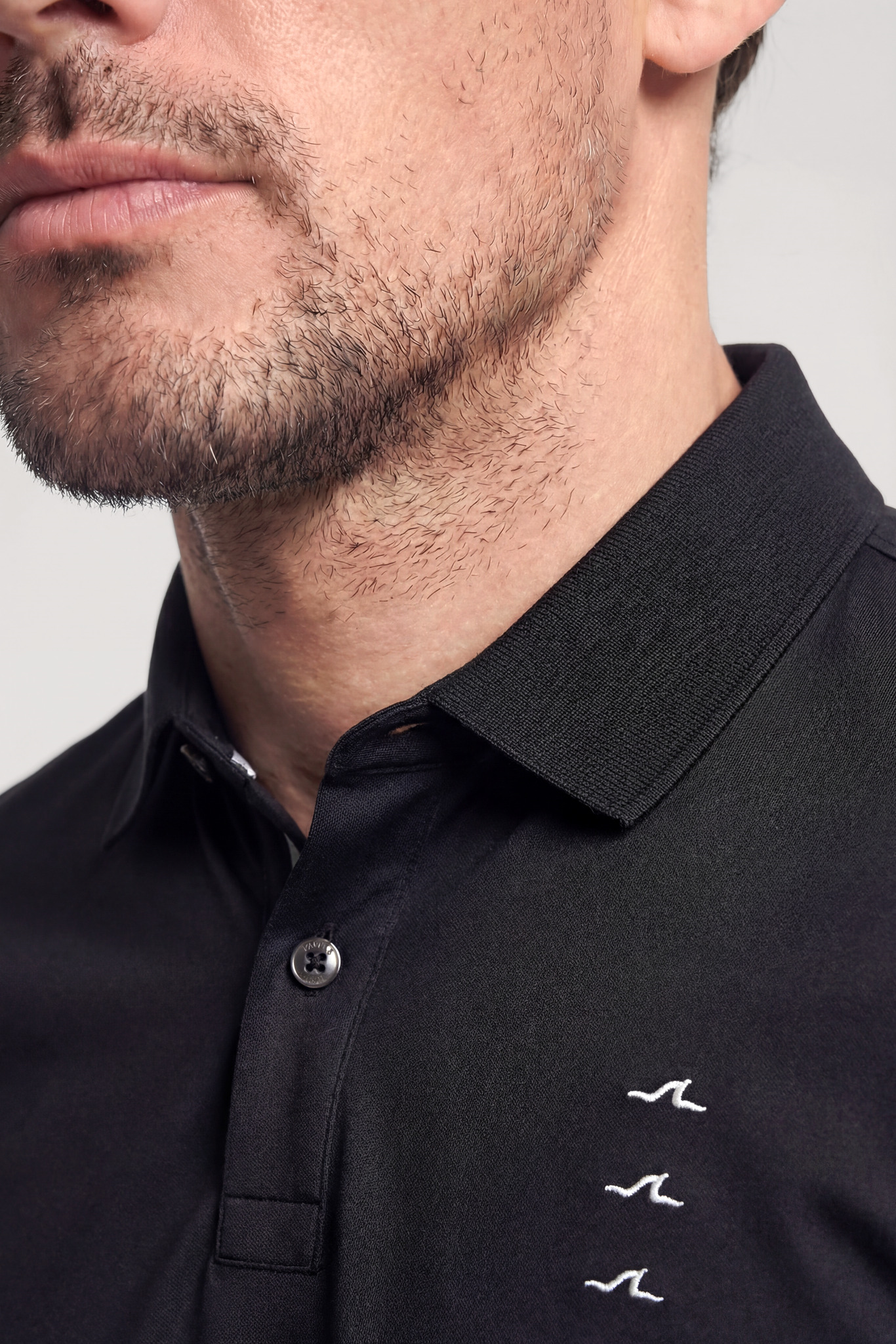Paul Shark Paul Shark Erkek Regular Fit %100 Pamuklu Logo Detaylı Kısa Kollu Siyah Polo Yaka T-Shirt 26411236-011
