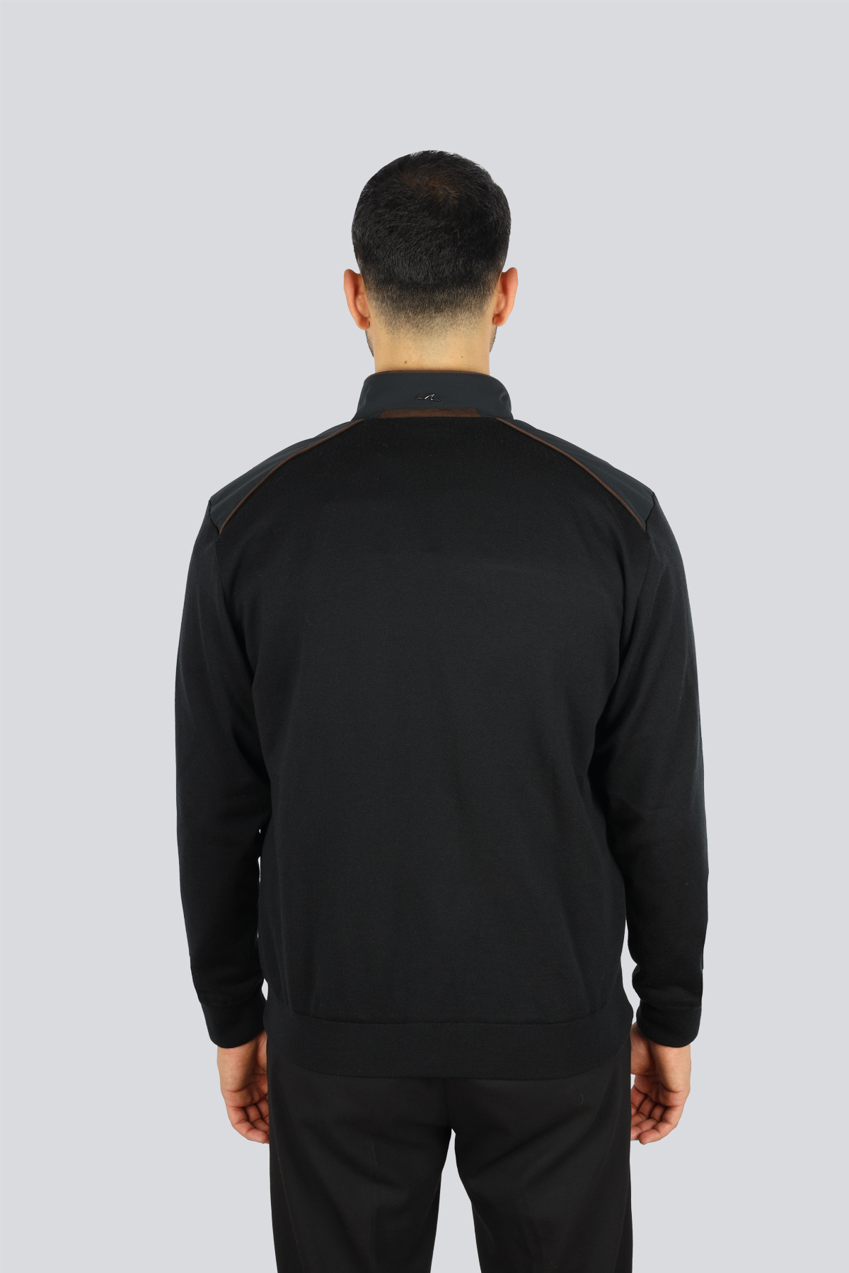 Paul Shark Paul Shark Erkek Regular Fit Dik Yaka Saf Yün İçerikli Uzun Kollu Siyah Triko 15311268-011