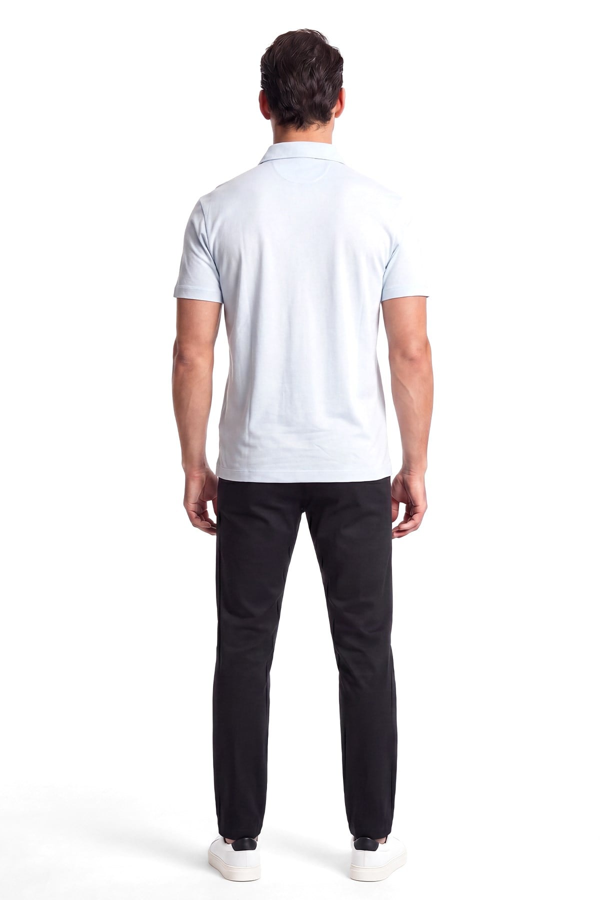 Paul Shark Paul Shark Erkek Regular Fit Pamuklu Kısa Kollu Logo Detaylı Mavi Polo Yaka T-Shirt 26411253SM-394