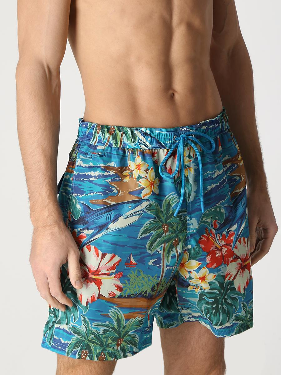 Paul Shark Paul Shark Erkek Regular Fit Desenli Çok Renkli Mayo 23415065-101
