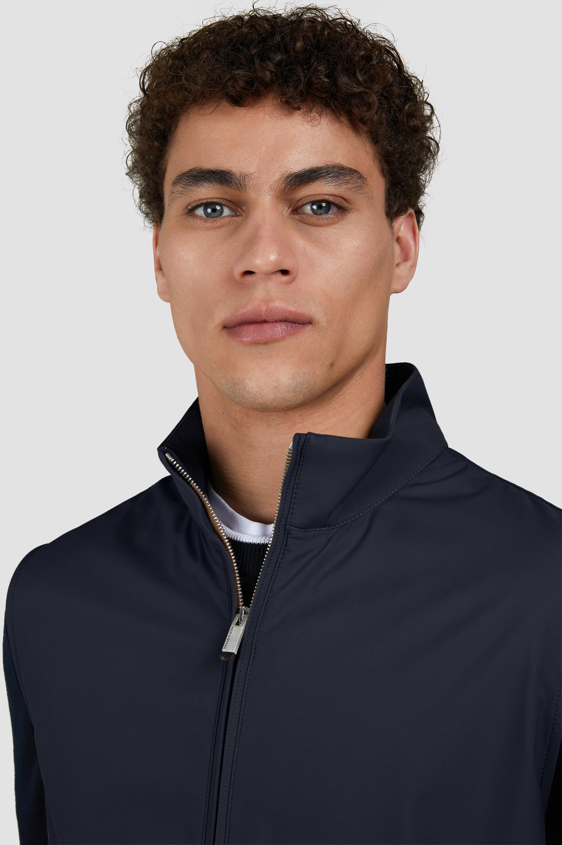Paul Shark Paul Shark Erkek Regular Fit Dik Yaka Fermuarlı İç Cepli Lacivert Yelek 25412621-013