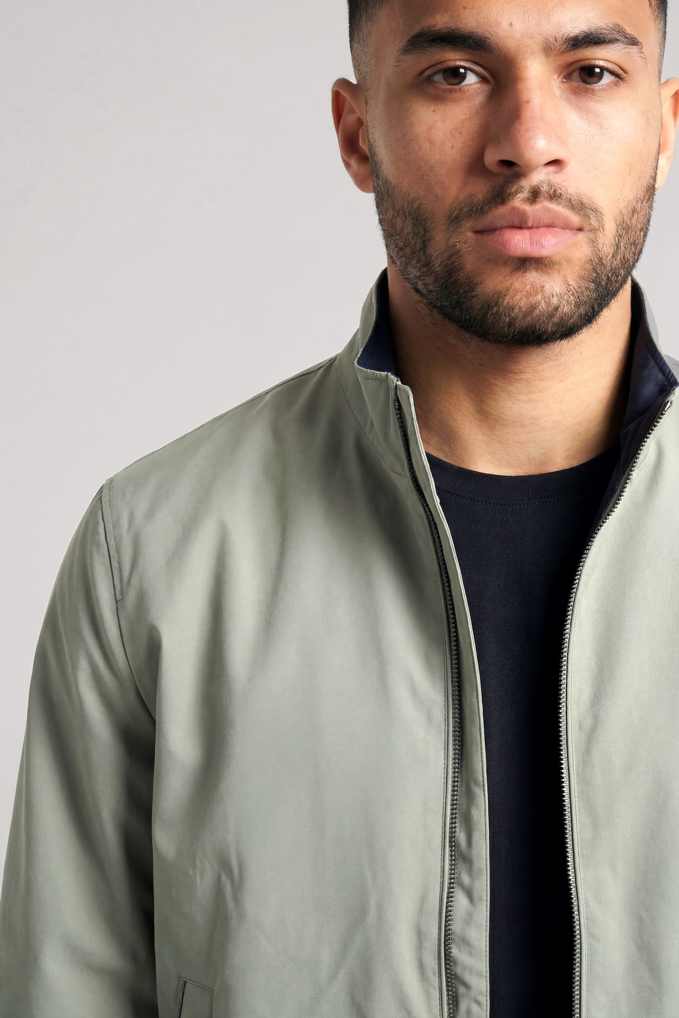 Paul Shark Paul Shark Erkek Regular Fit Dik Yaka Fermuarlı Çift Taraflı Mavi Ceket 26412105-096