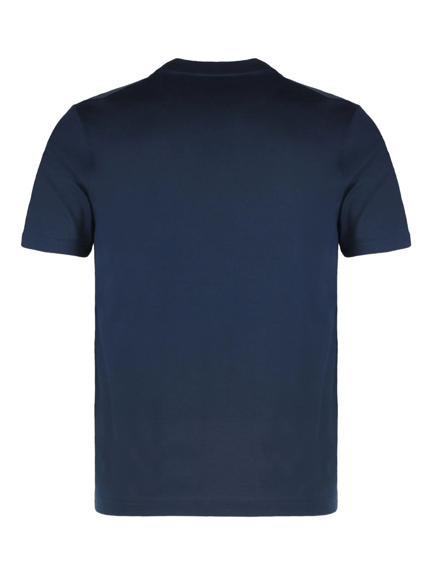 Paul Shark Paul Shark Erkek Regular Fit Ribanalı Yakalı Metalik Logo Detaylı Pamuklu Kısa Kollu Lacivert T-Shirt 99311005A-013
