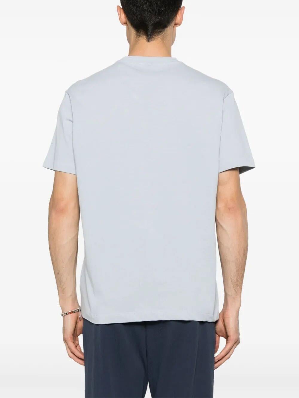 Paul Shark Paul Shark Erkek Regular Fit Yuvarlak Yaka İnce %100 Pamuklu Kısa Kollu Mavi T-Shirt 25411060-904