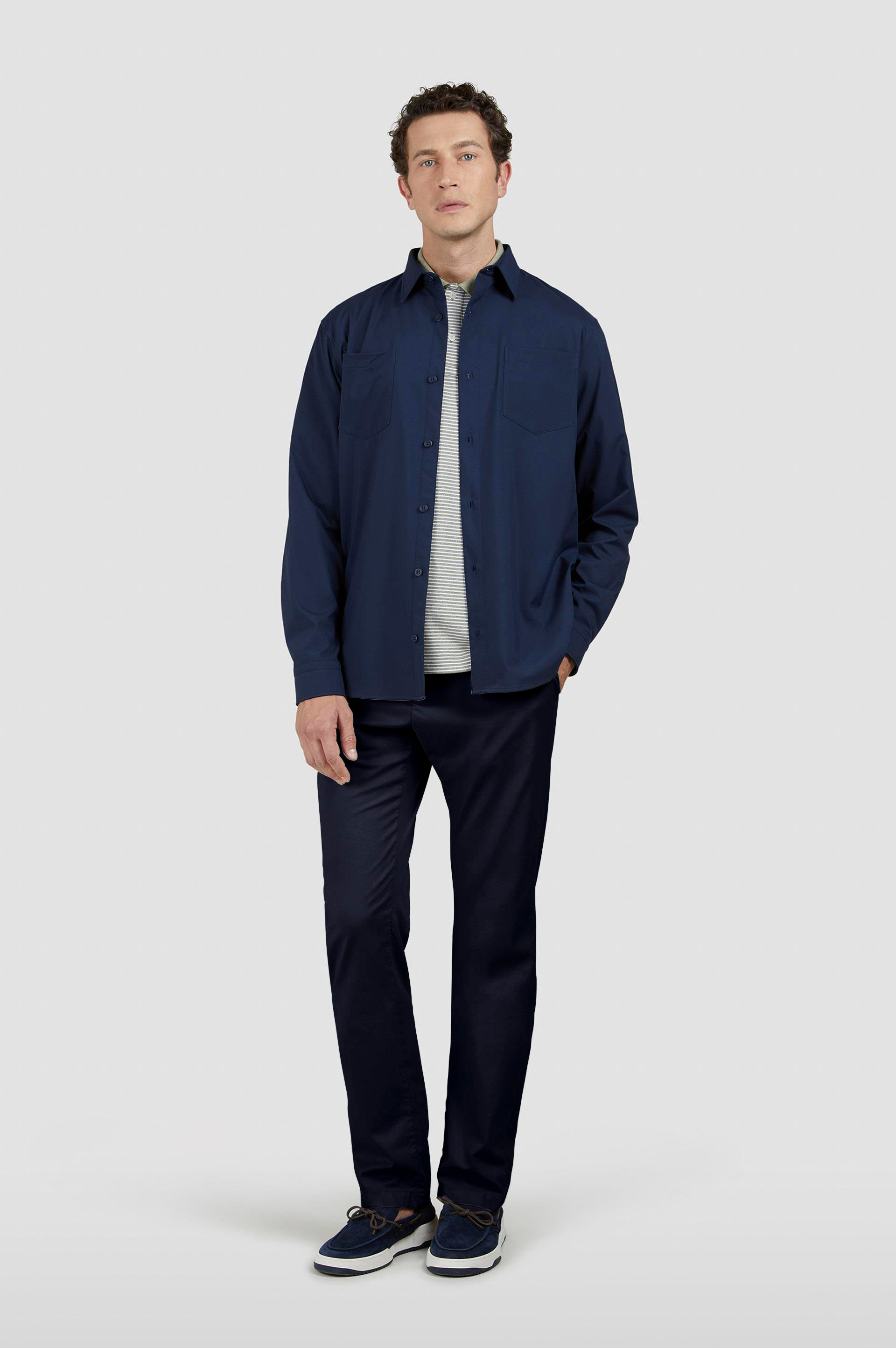 Paul Shark Paul Shark Erkek Regular Fit Normal Bel Daralan Paça Pamuklu Lacivert Pantolon 25414043-013