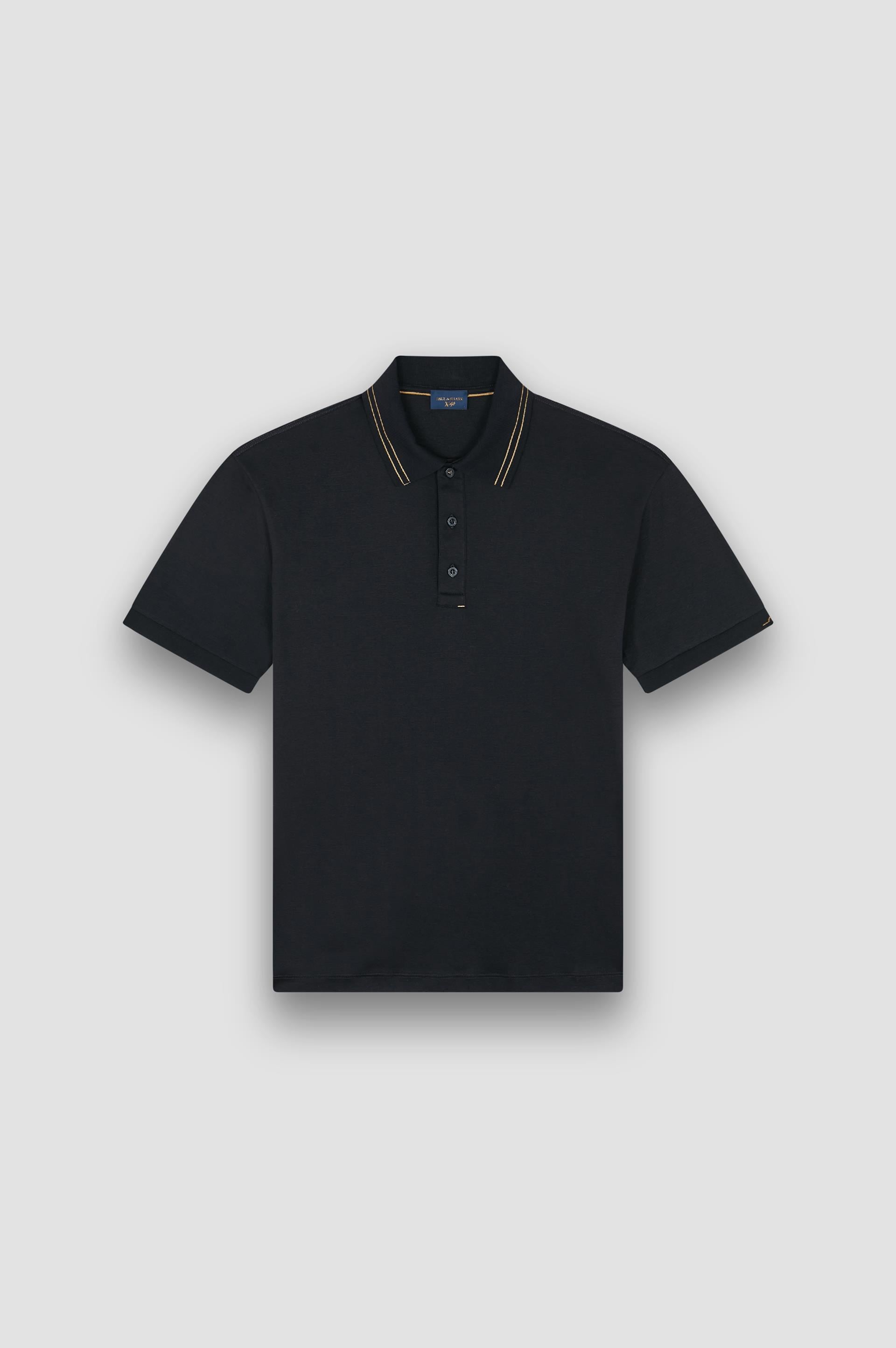 Paul Shark Paul Shark Erkek Regular Fit Pamuklu Kısa Kollu Lacivert-Gold Polo Yaka T-Shirt 15311724-50E