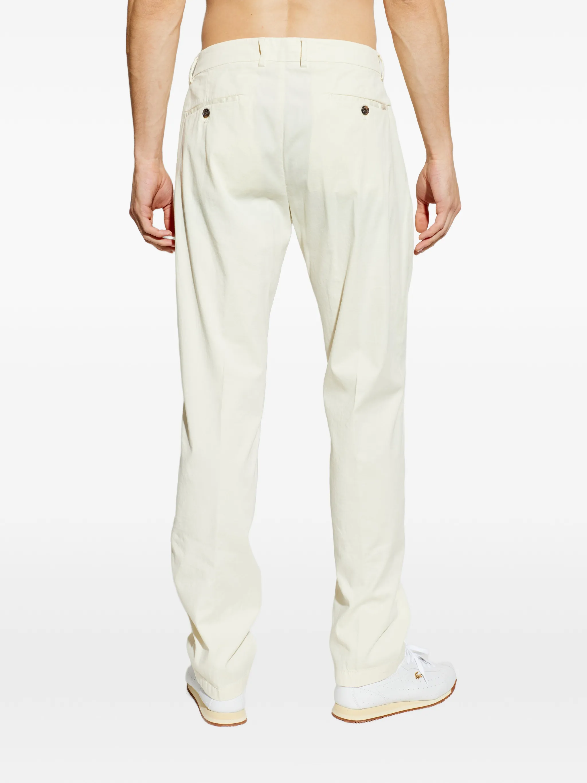 Paul Shark Paul Shark Erkek Regular Fit Normal Bel Daralan Paça Pamuklu Beyaz Pantolon 25414043-030