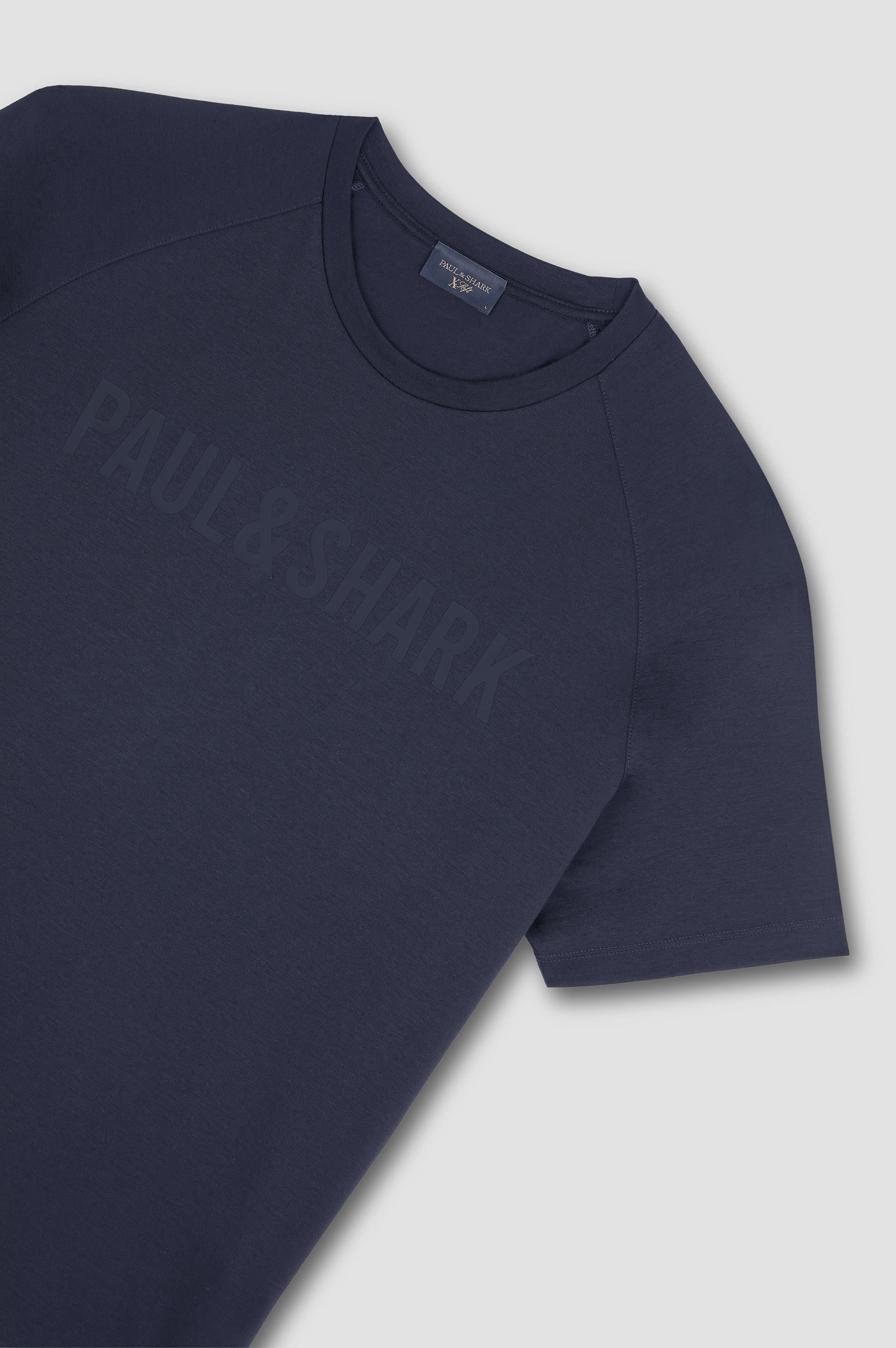 Paul Shark Paul Shark Erkek Regular Fit Yuvarlak Yaka Kısa Kollu Pamuklu Lacivert T-Shirt 25411056-013
