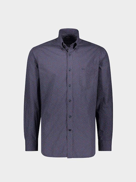 Paul Shark Paul Shark Erkek Relaxed Fit Pamuklu Düğmeli Lacivert Gömlek 11313074-102