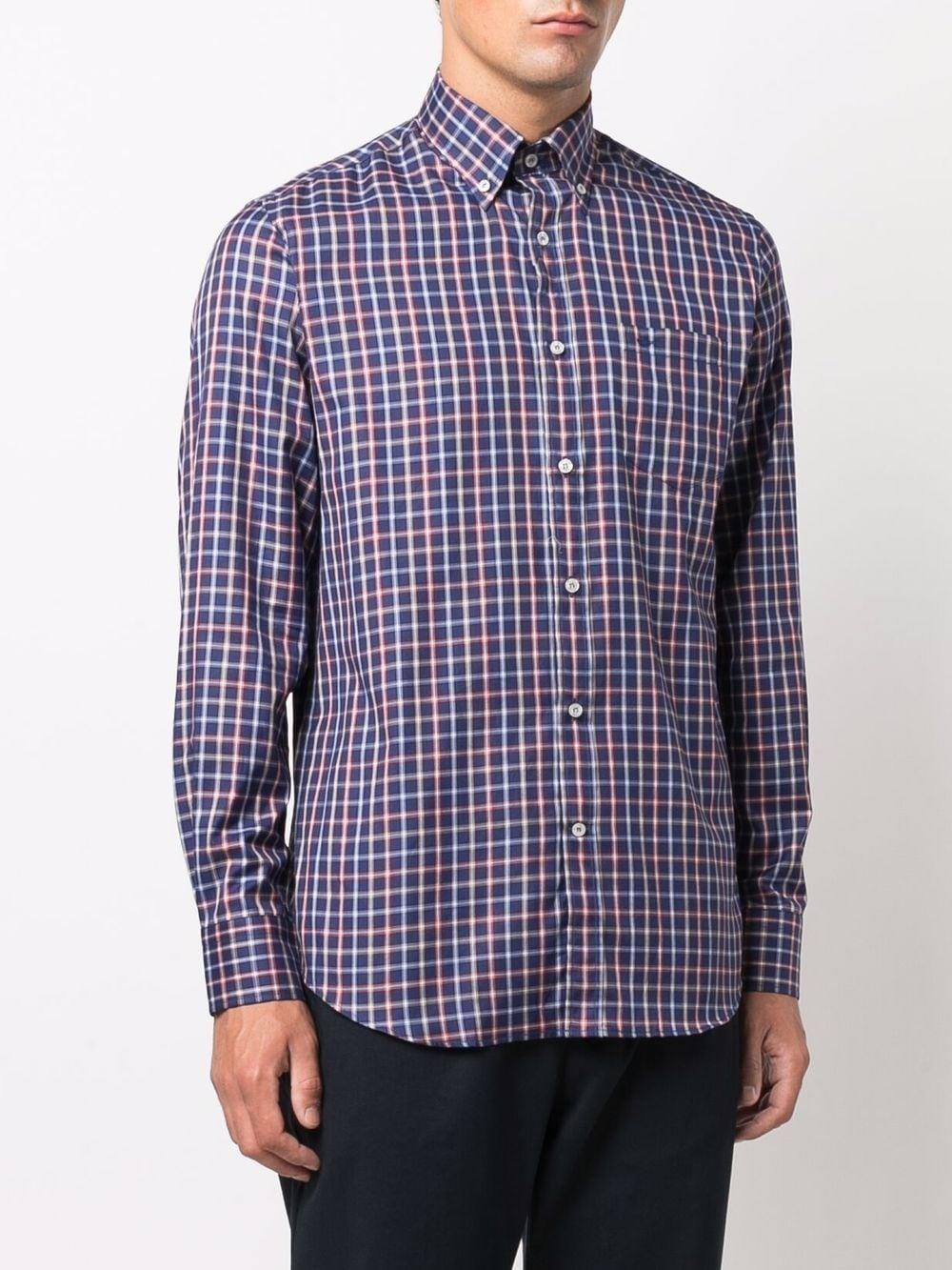 Paul Shark Paul Shark Erkek Relaxed Fit Pamuklu Düğmeli Mavi Gömlek 11313052-001