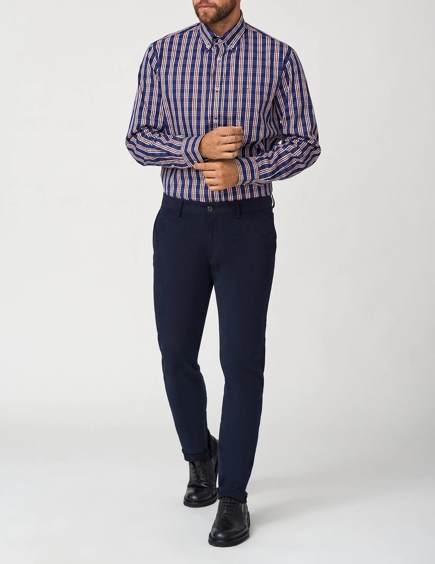 Paul Shark Paul Shark Erkek Relaxed Fit Pamuklu Düğmeli Çok Renkli Gömlek 11313057-002