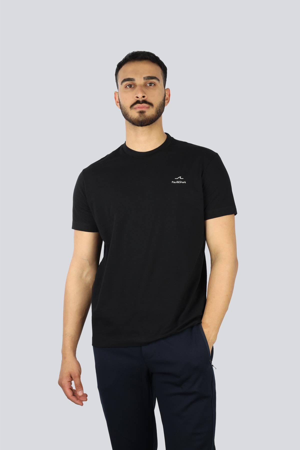 Paul Shark Paul Shark Erkek Siyah T-Shirt 25411074-011