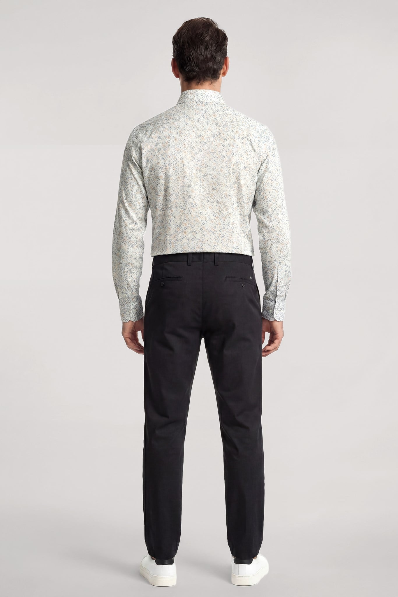 Paul Shark Paul Shark Erkek Slim Fit Desenli Cep Detaylı Uzun Kollu Keten Bej Gömlek 26413098-G61