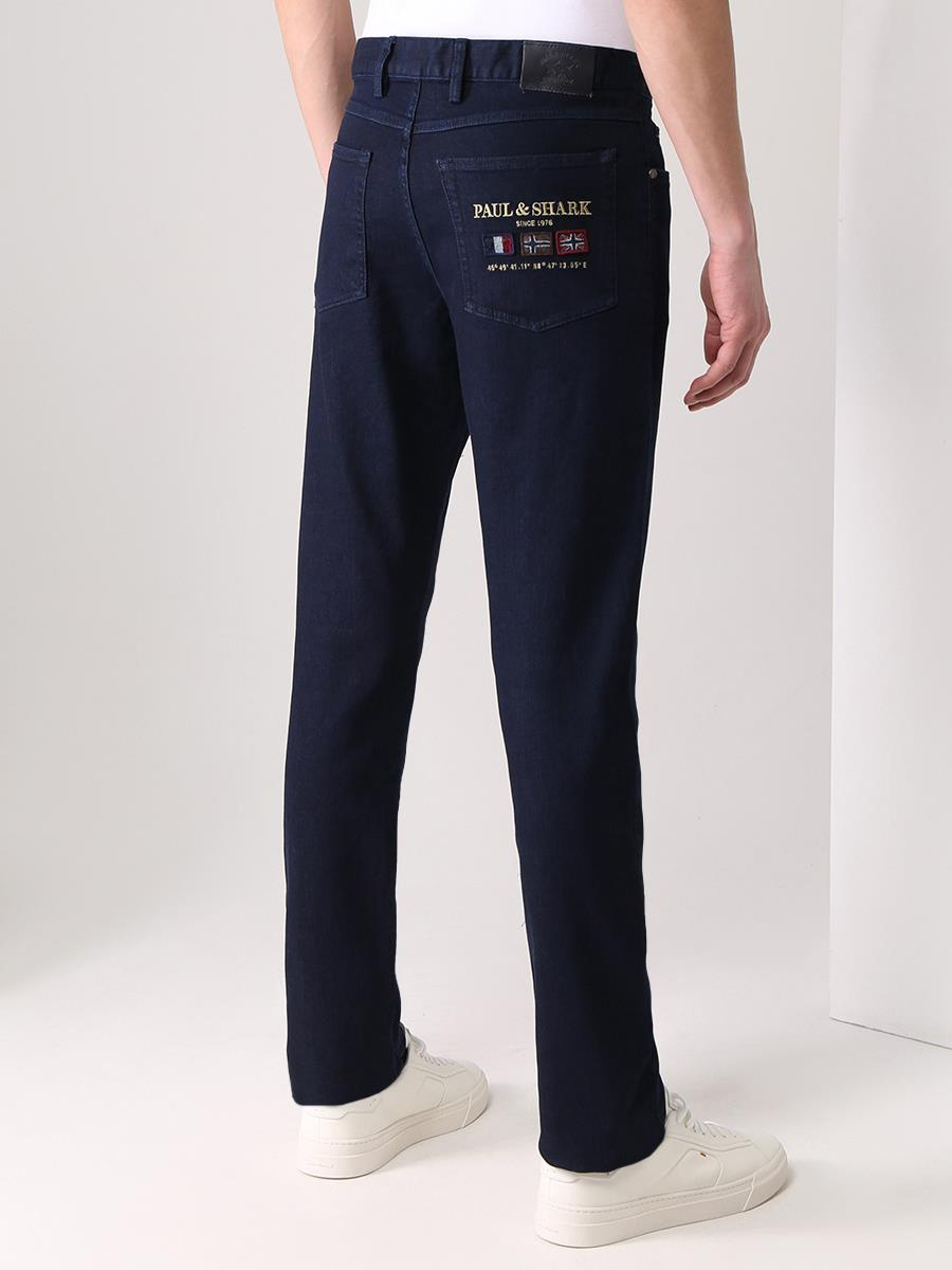 Paul Shark Paul Shark Erkek Slim Fit Normal Bel Pamuklu Lacivert Jeans 11314116-050