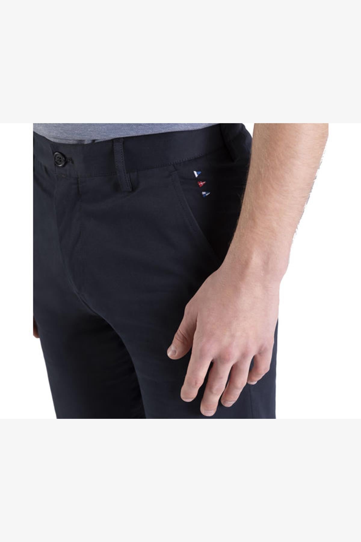 Paul Shark Paul Shark Erkek Slim Fit Normal Bel Pamuklu Lacivert Şort E20P4052-013
